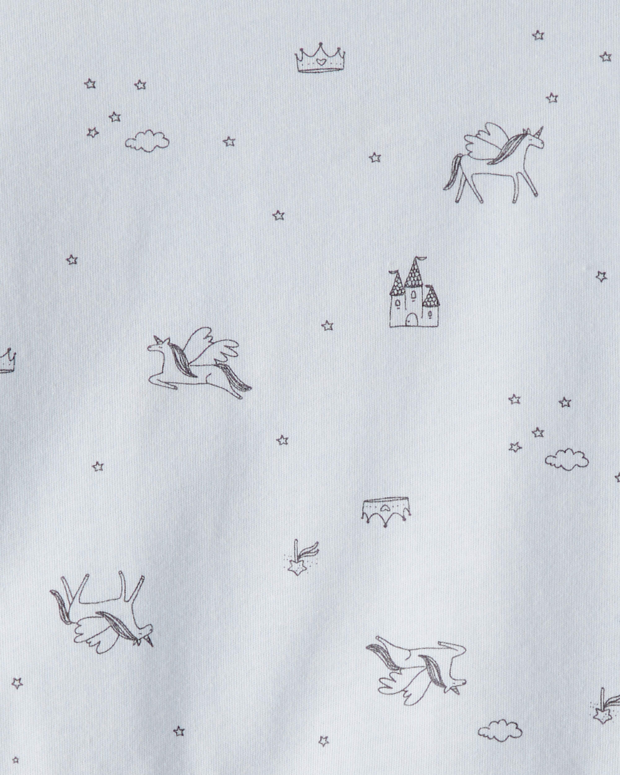 Toddler Girl Unicorn Print Long-Sleeve Top - Blue