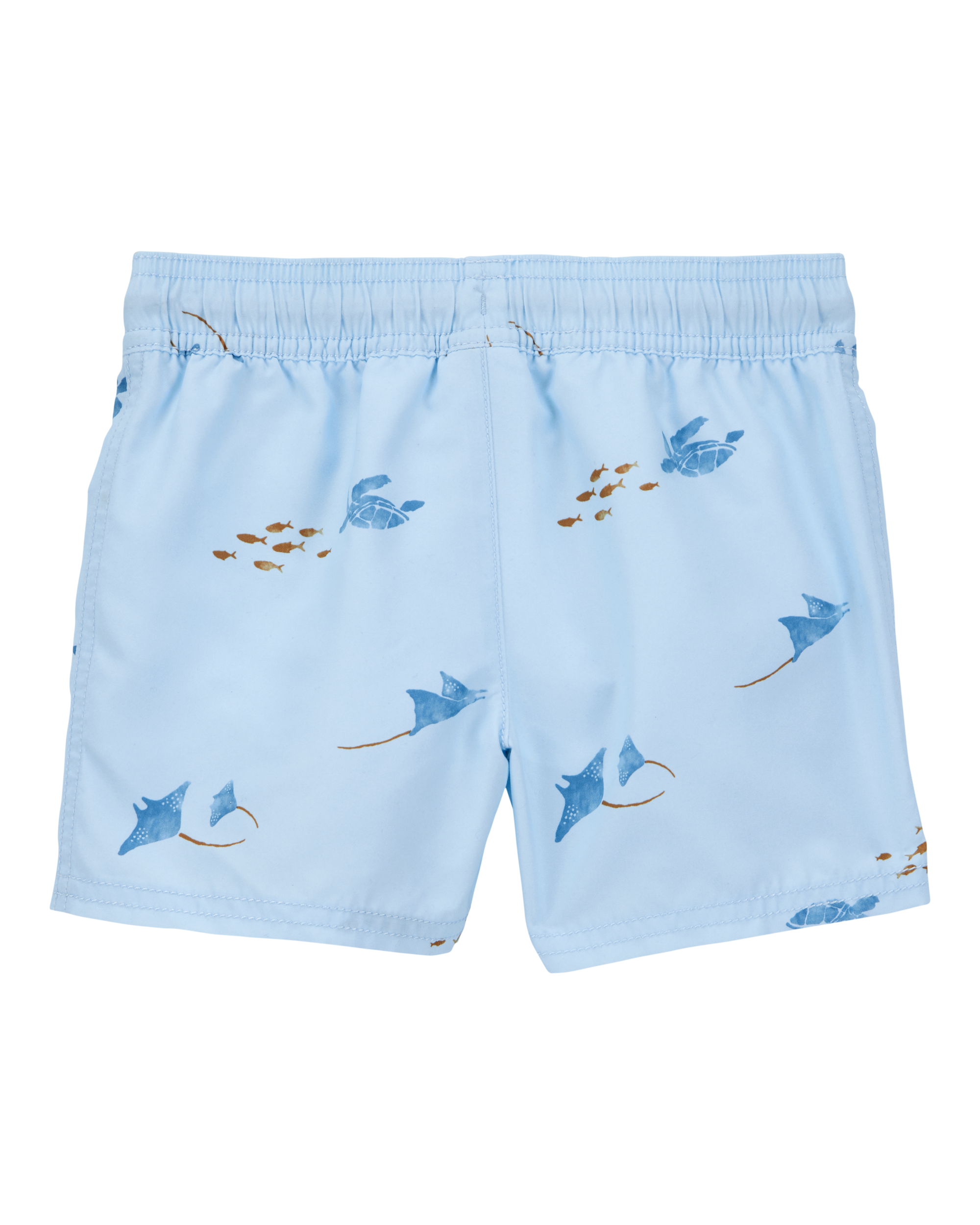 Toddler Boy Sea Creatures Swim Trunks - Blue