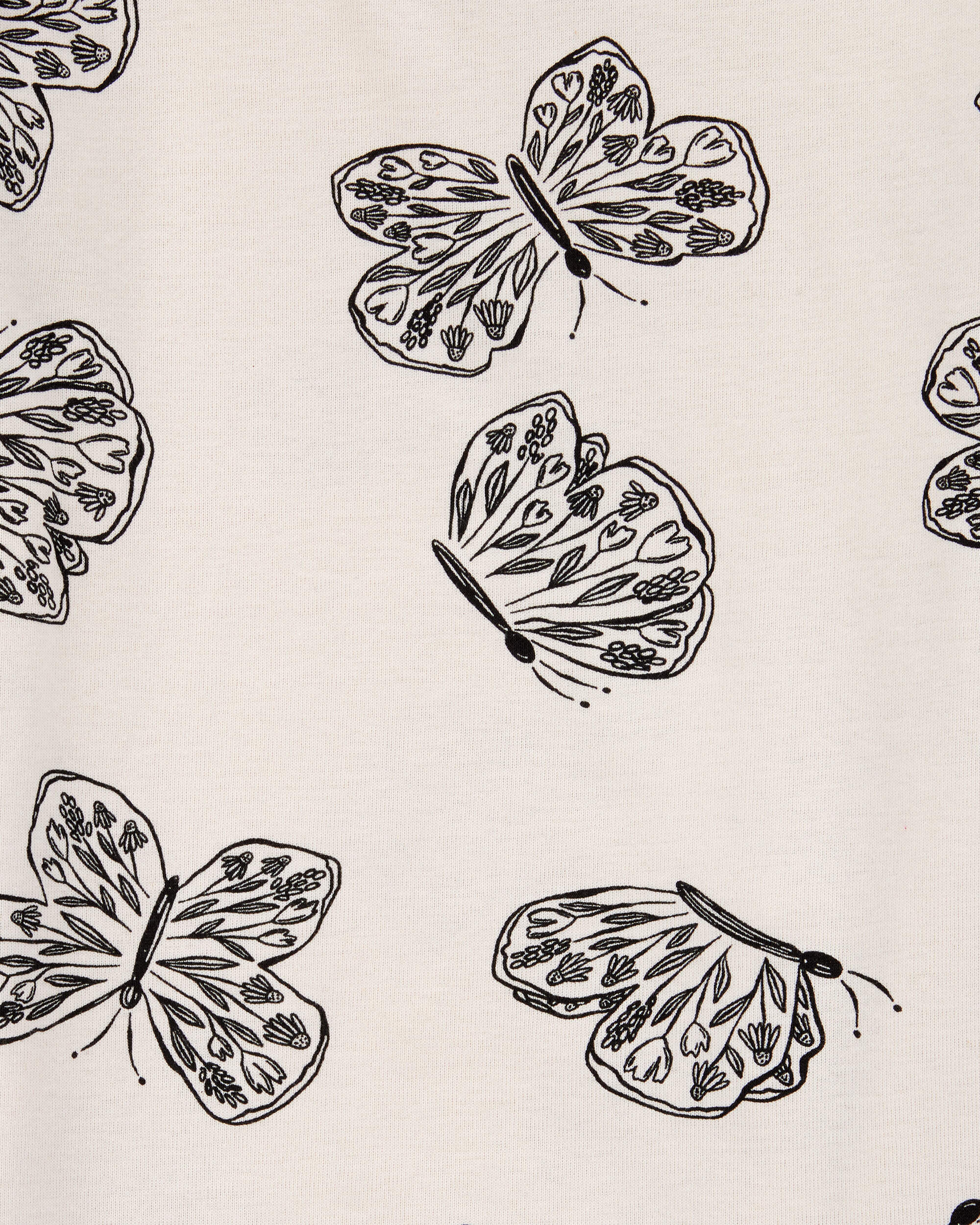 Kid 4-Piece Butterfly 100% Snug Fit Cotton Pyjamas