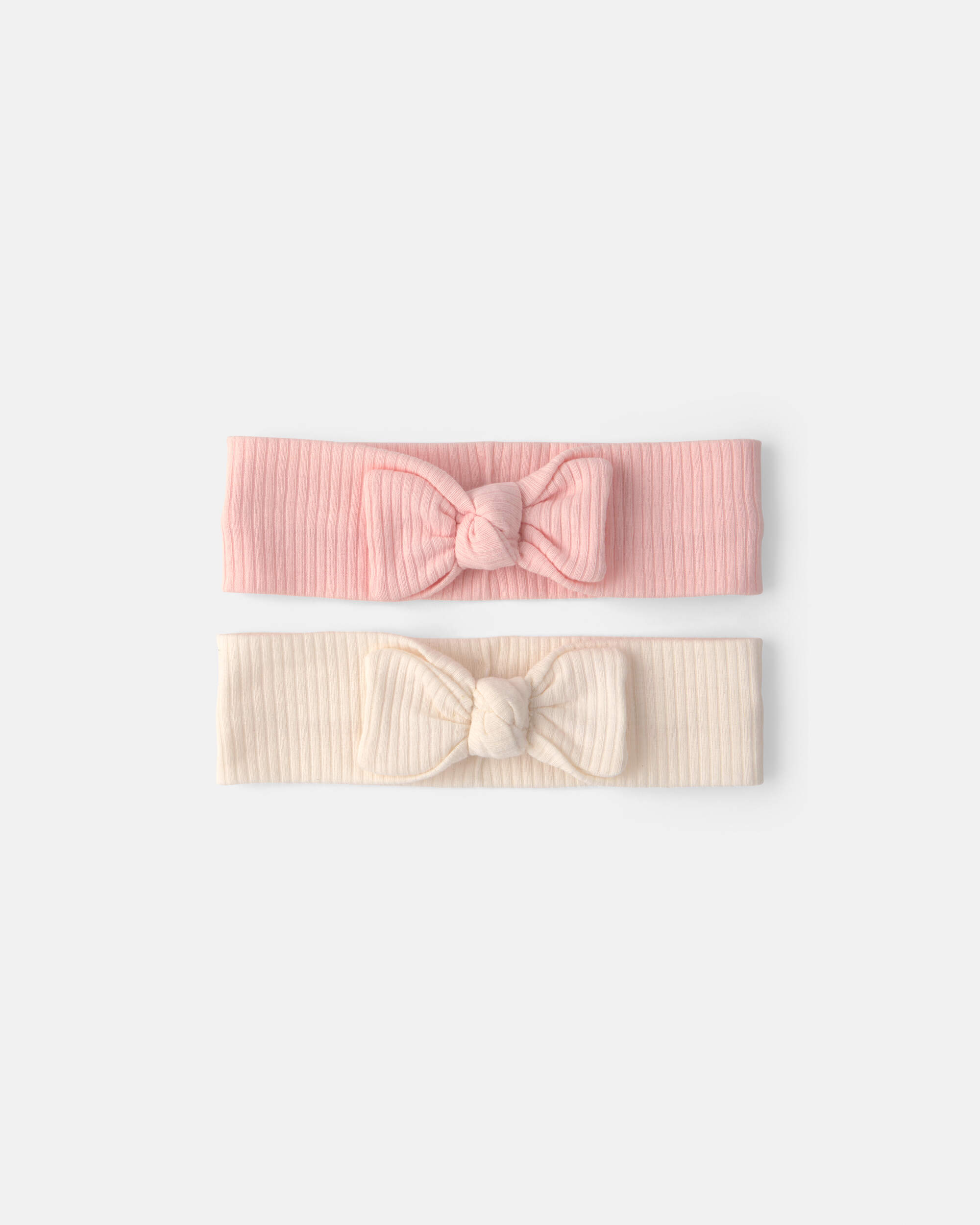 Baby Girl 2-Pack Headbands - Pink/Ivory