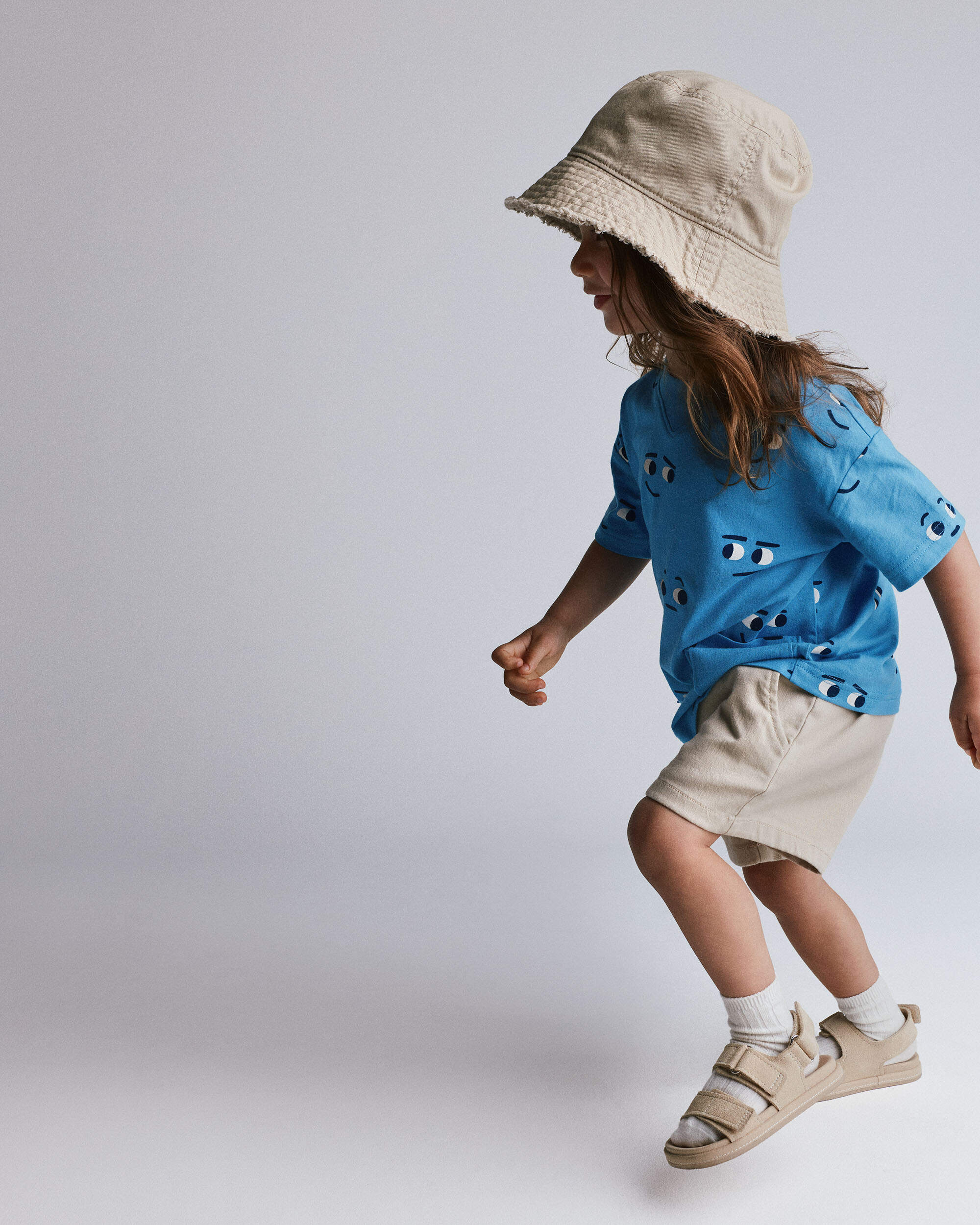 Toddler Boy Long-Line Short - Tan