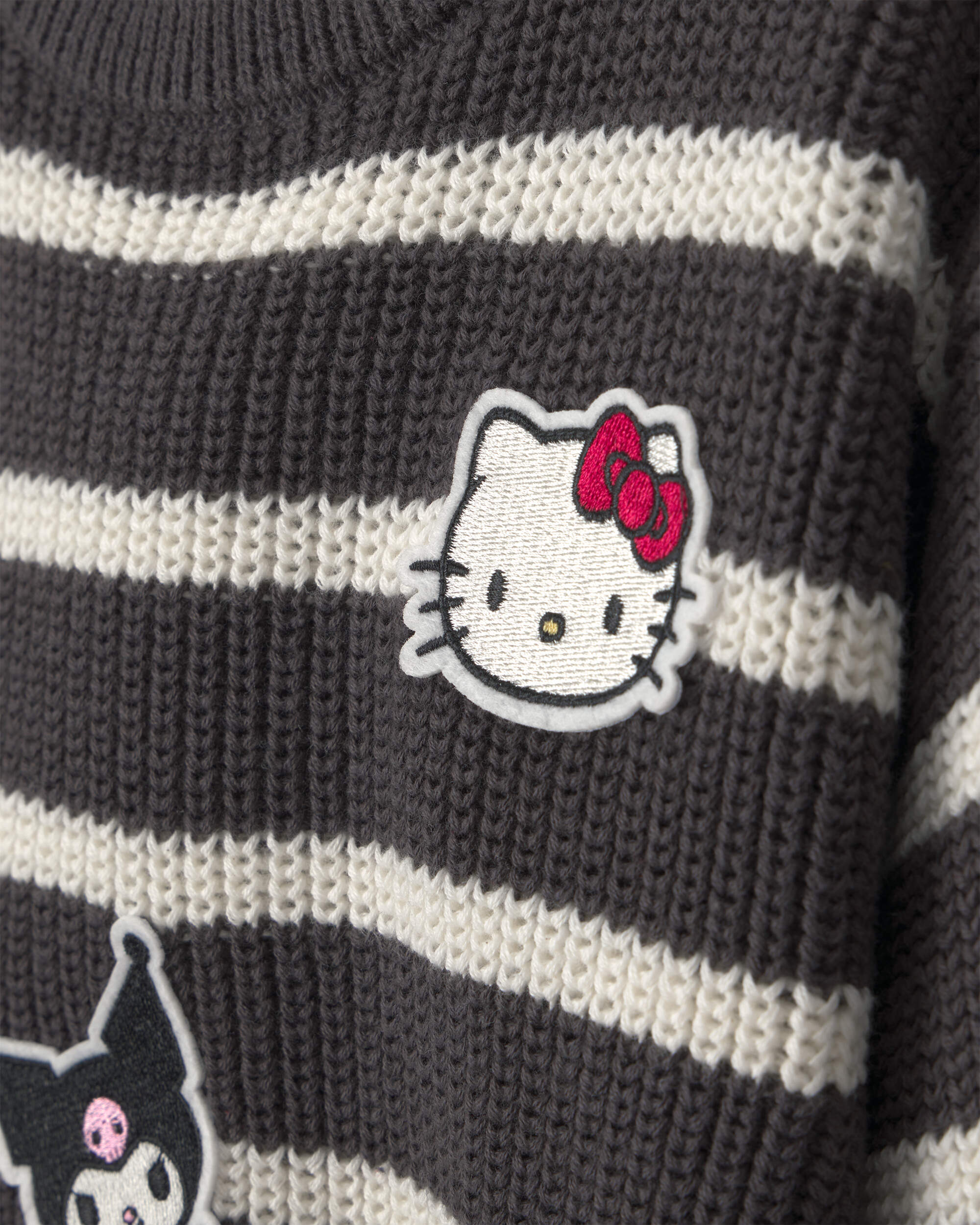 Toddler Girl Hello Kitty® Striped Sweater - Grey