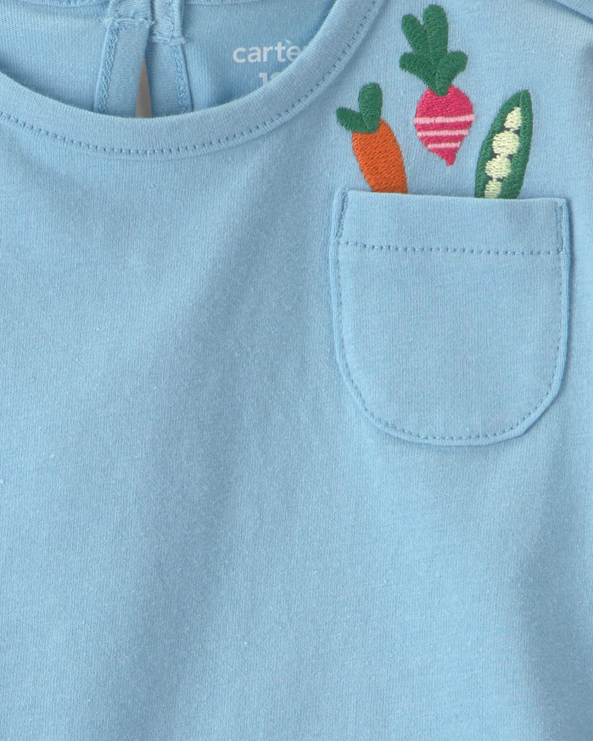Baby Girl Veggie Short-Sleeve Top - Blue