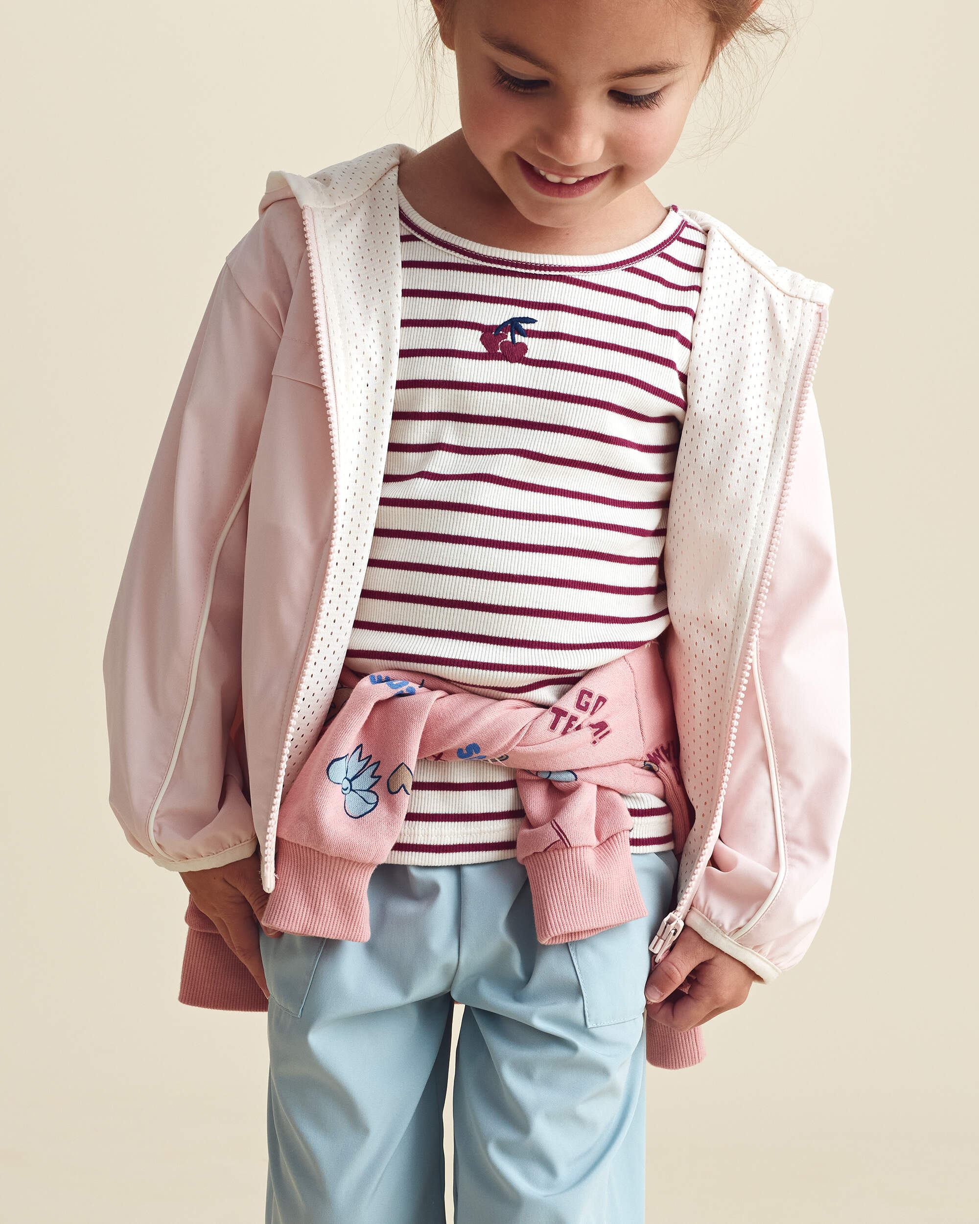 Toddler Girl Heart Jacket - Pink
