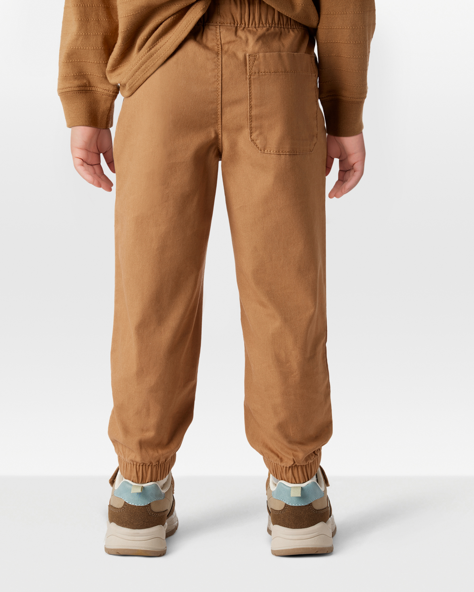 Toddler Boy Cotton Pull-On Fashion Pants - Brown