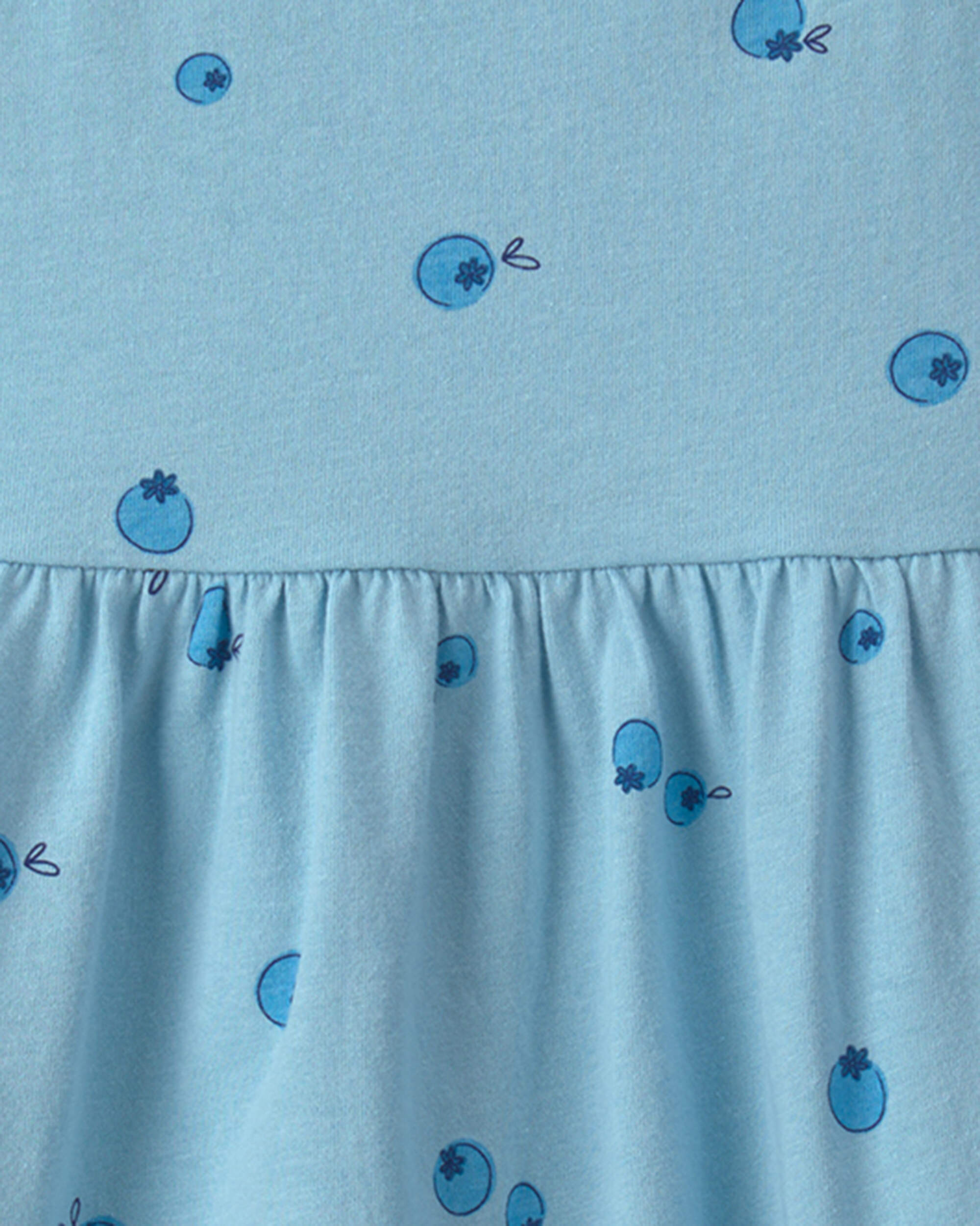 Toddler Girl Blueberry Sleeveless Dress - Blue