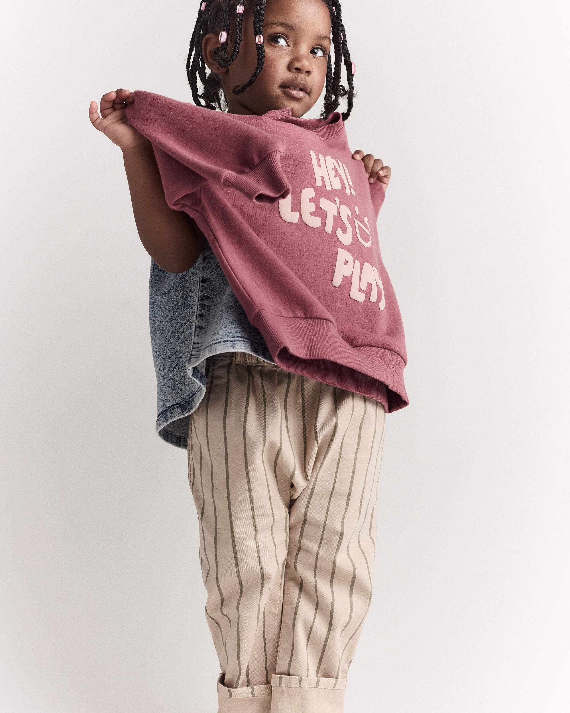 Toddler Hey, Let's Play Dolman-Sleeve Sweatshirt - Burgundy