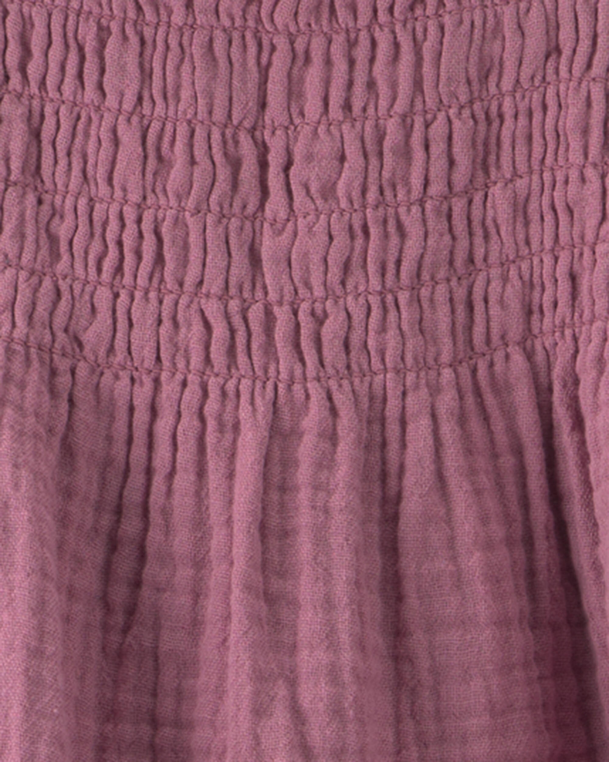 Tout-petit fille - Robe en gaze &agrave; smocks en coton biologique, , hi-res
