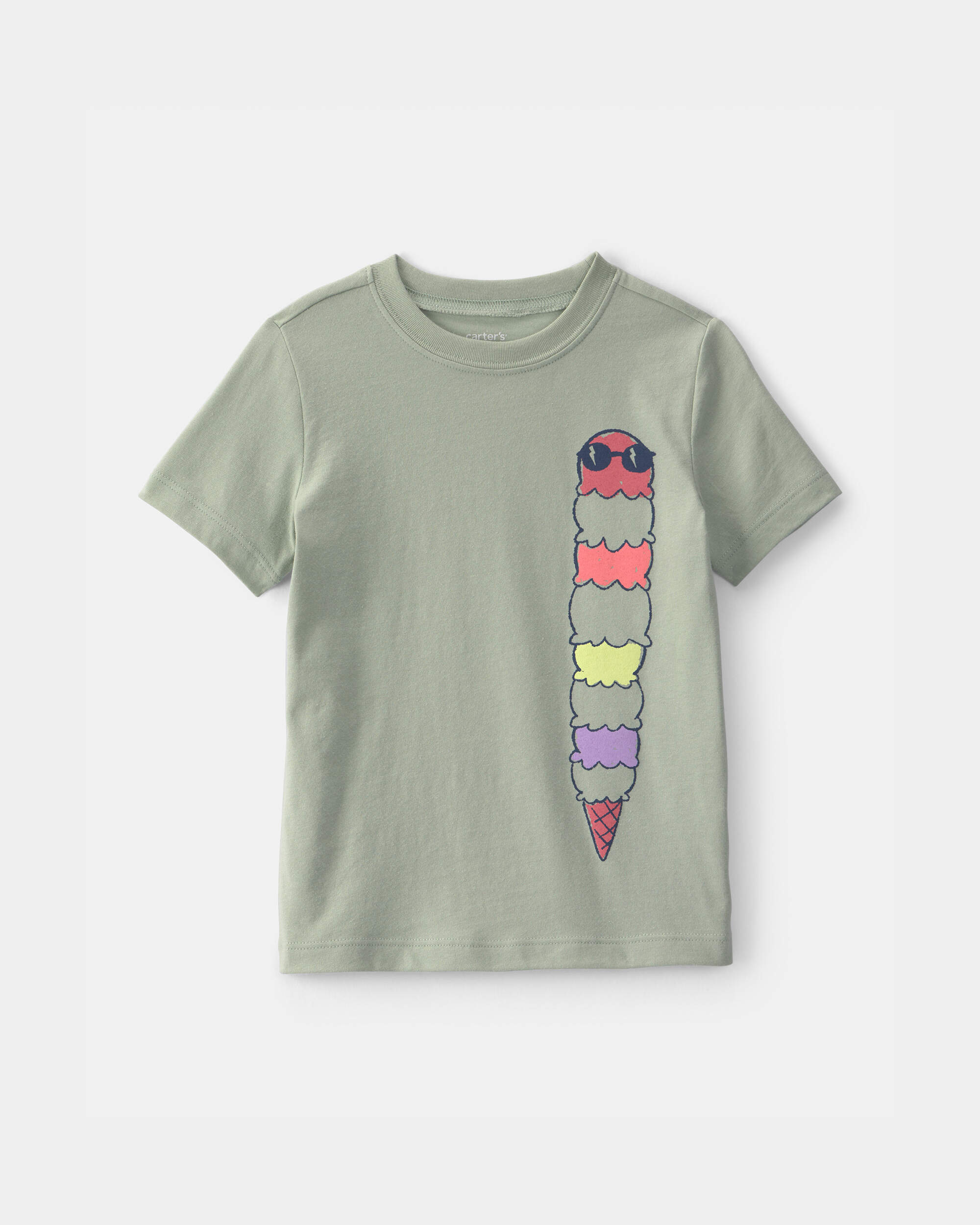 Toddler Ice Cream Chill Graphic Tee - Green