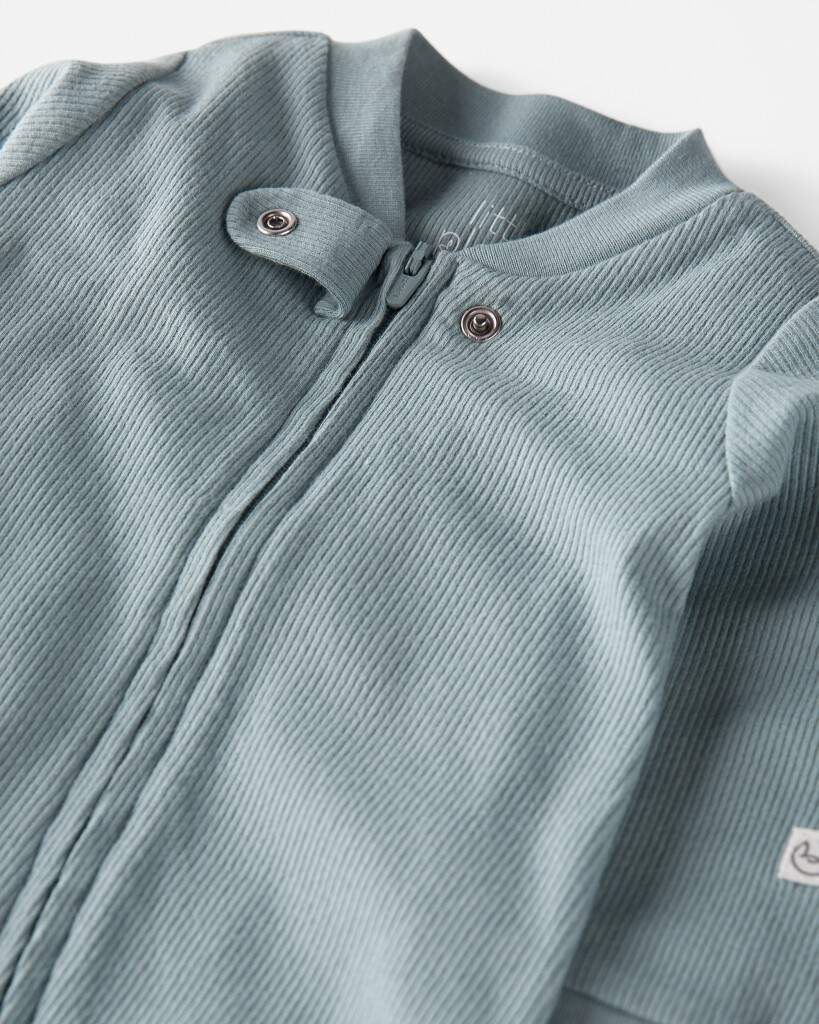 Baby Organic Cotton Sleeper Pyjamas Blue