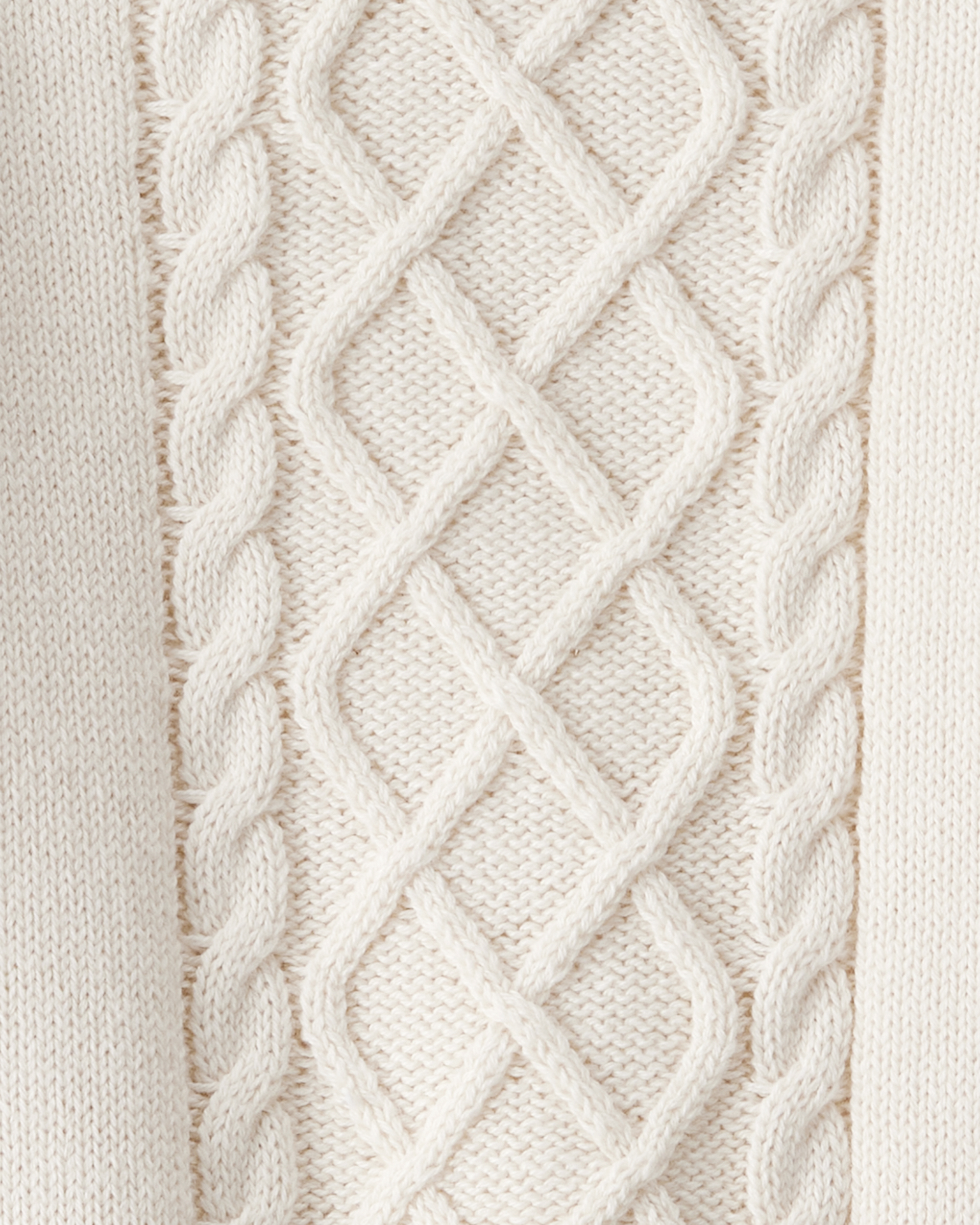Baby Girl 3-Piece Cableknit Long-Sleeve Top & Skirt Set - Cream