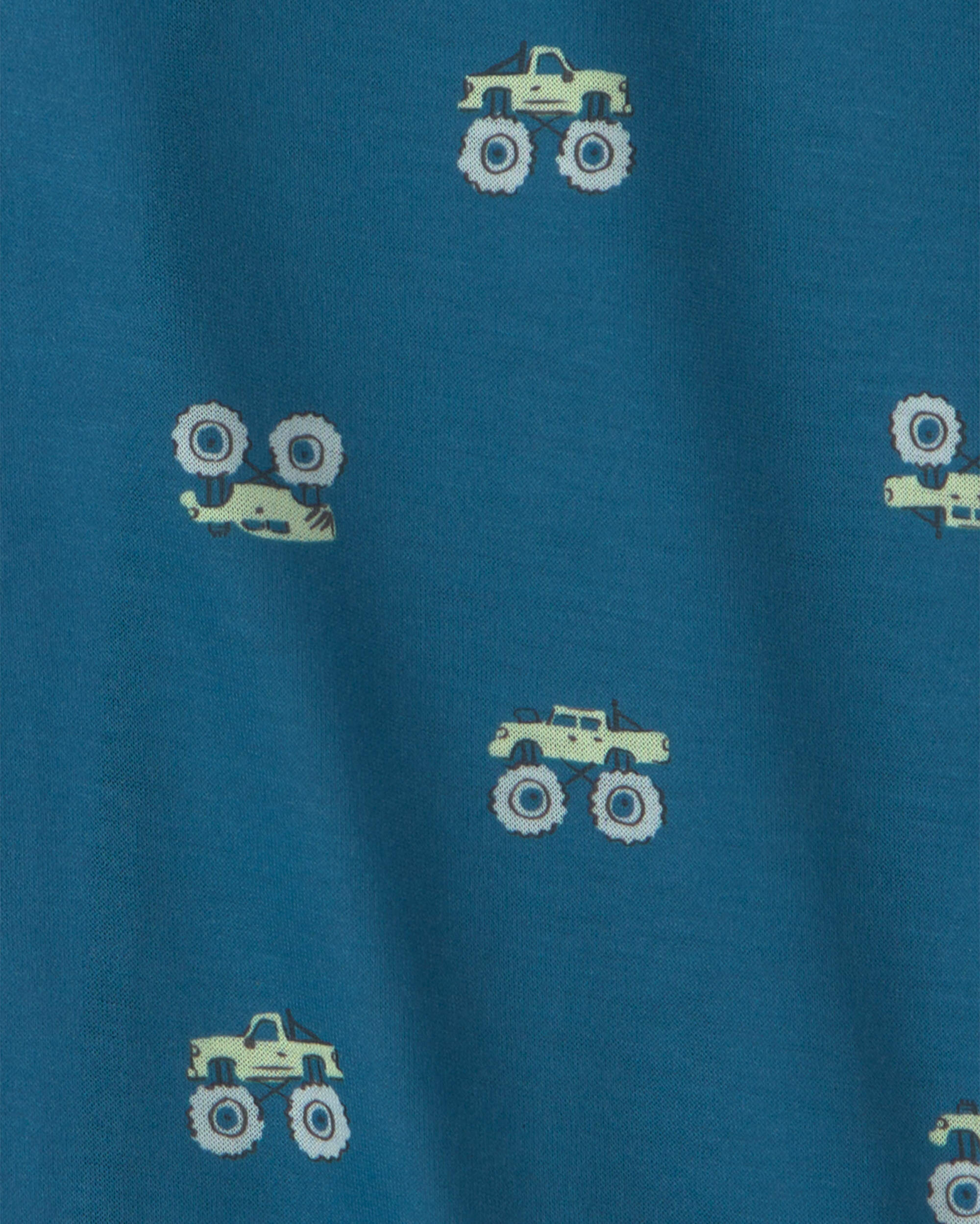 Boys Monster Truck 2-Piece Pyjama Set - Blue