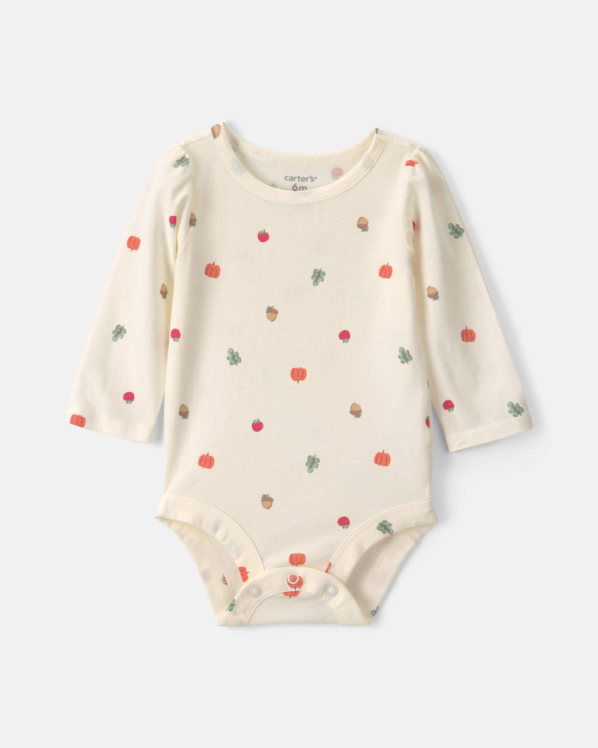 Baby Girl 3-Piece Thanksgiving Long-Sleeve Dress Set - Brown