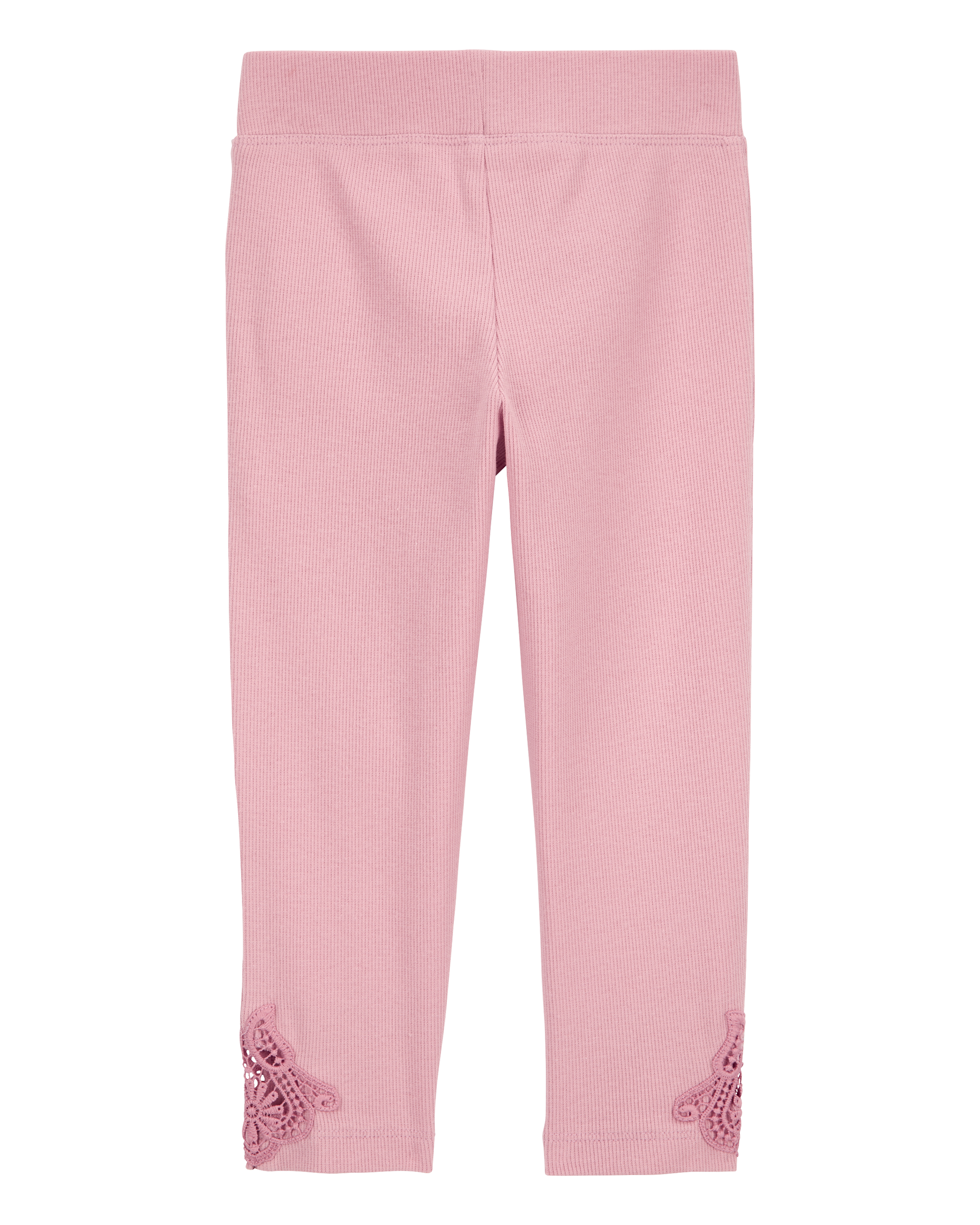 Baby Lace Detail Ribbed Leggings