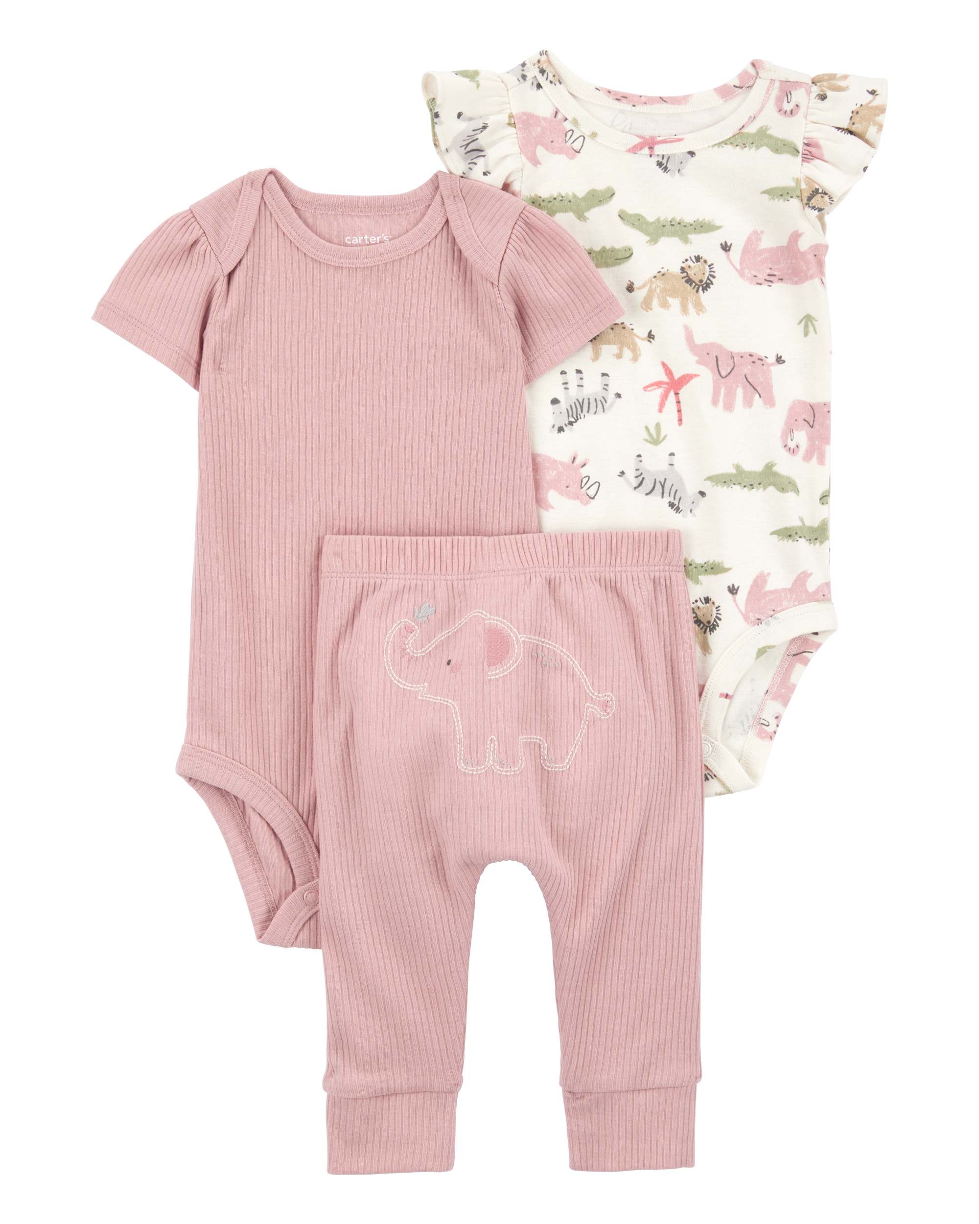 Baby 3-Piece Elephant Little Character Set®- Pink