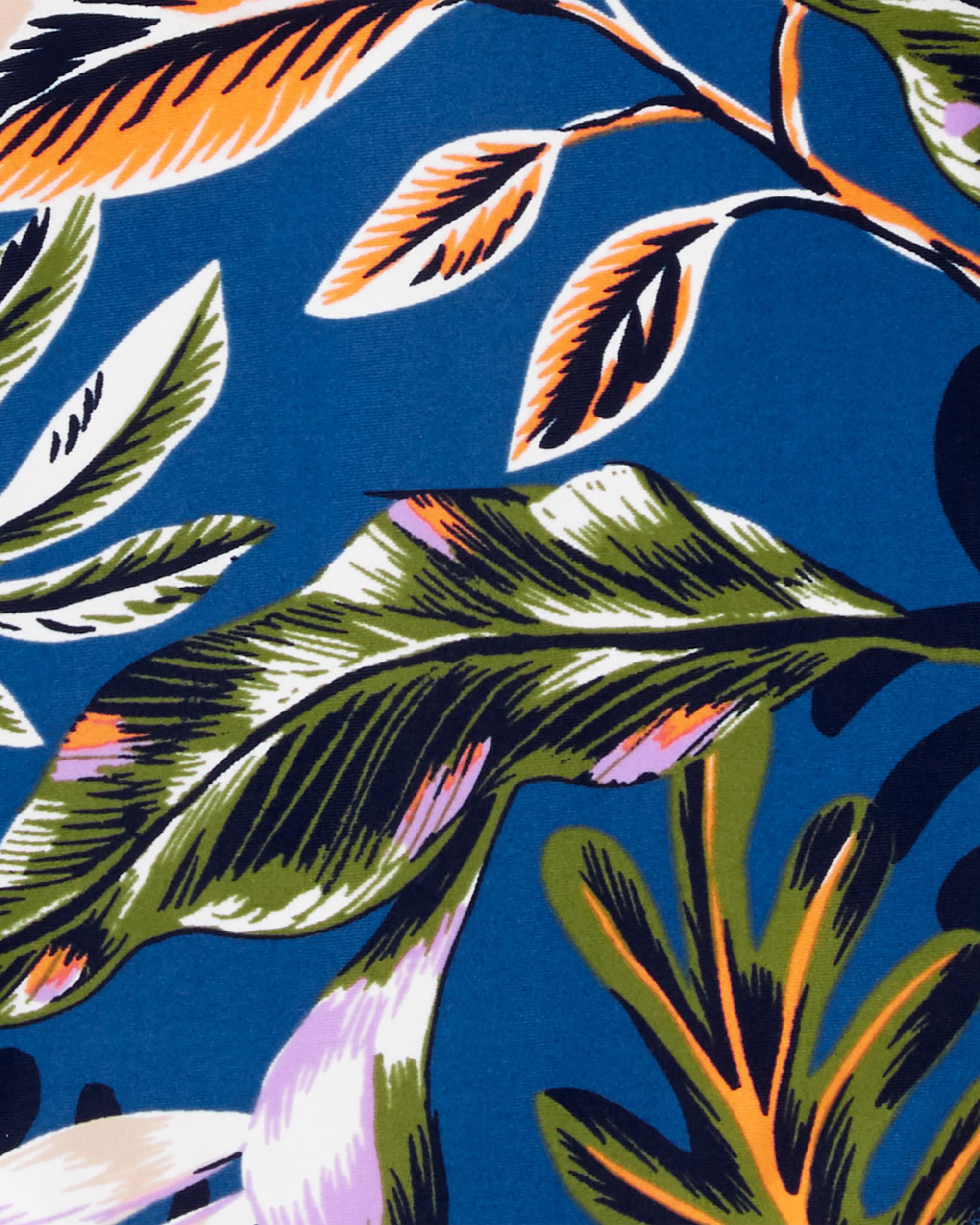 1-Piece Floral Print Swimsuit, , hi-res