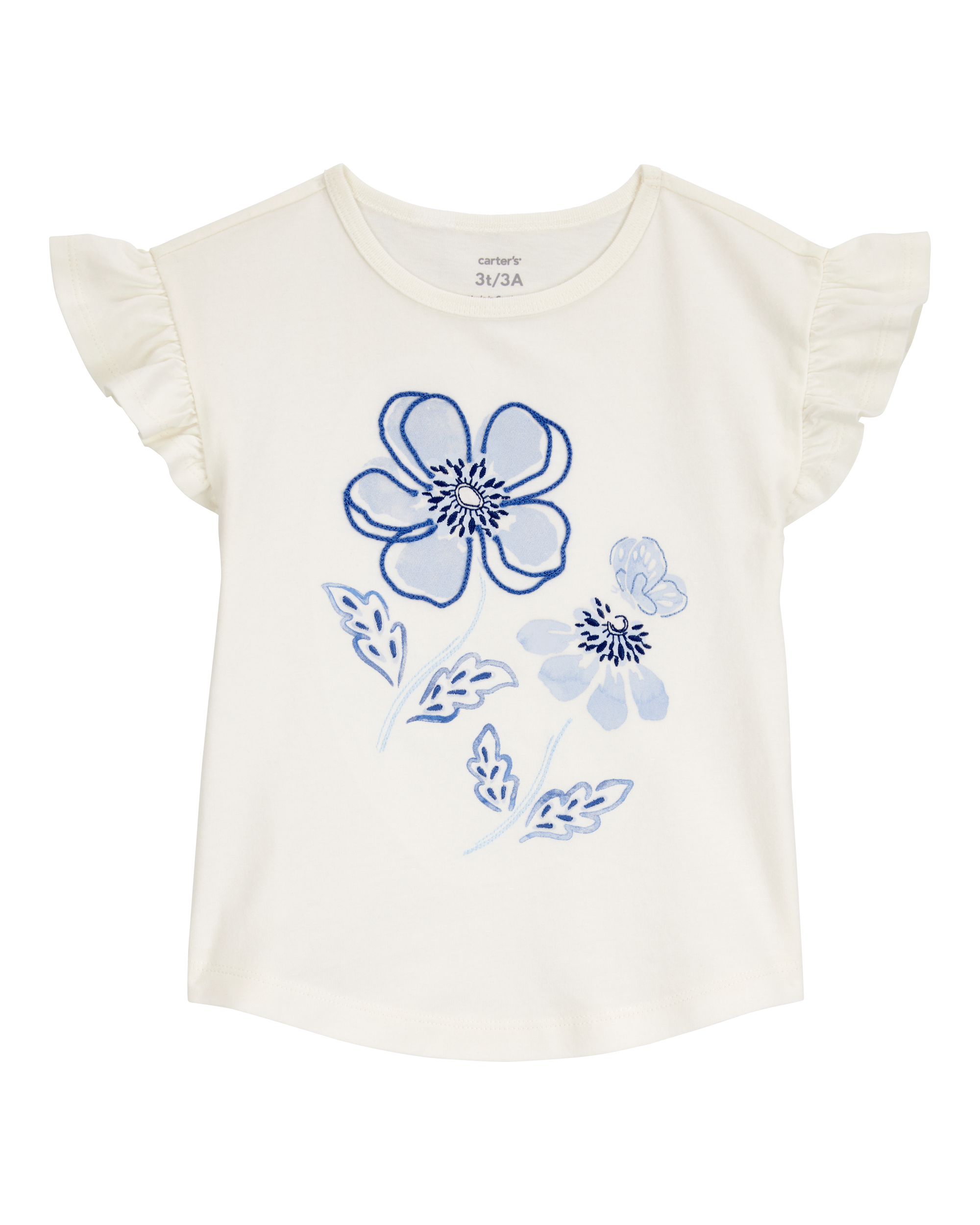 Baby Short-Sleeve Fashion Top - White