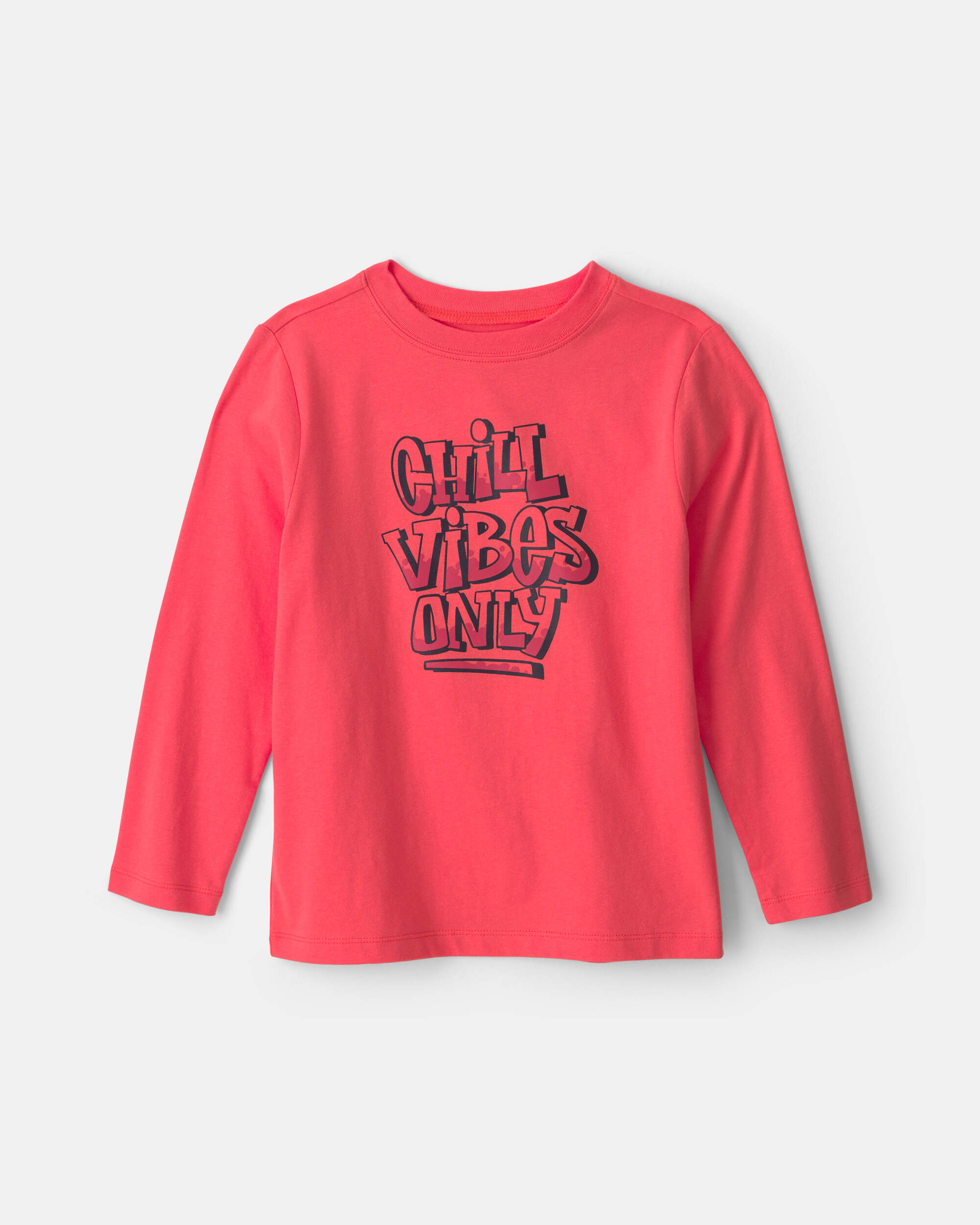 Boys 'Chill Vibes Only' Long-Sleeve Graphic Tee - Orange