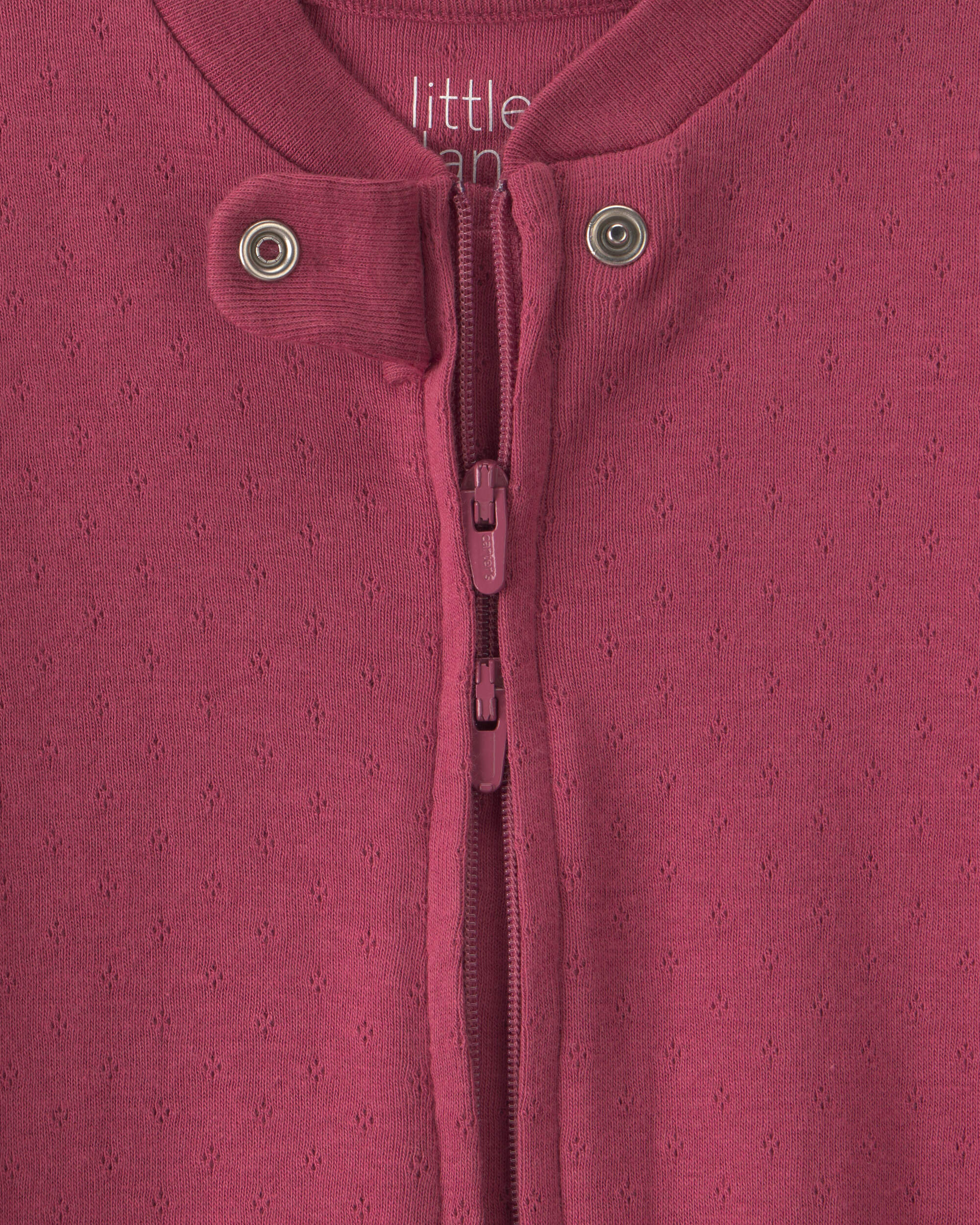 Baby Girl Organic Cotton Pointelle Sleeper