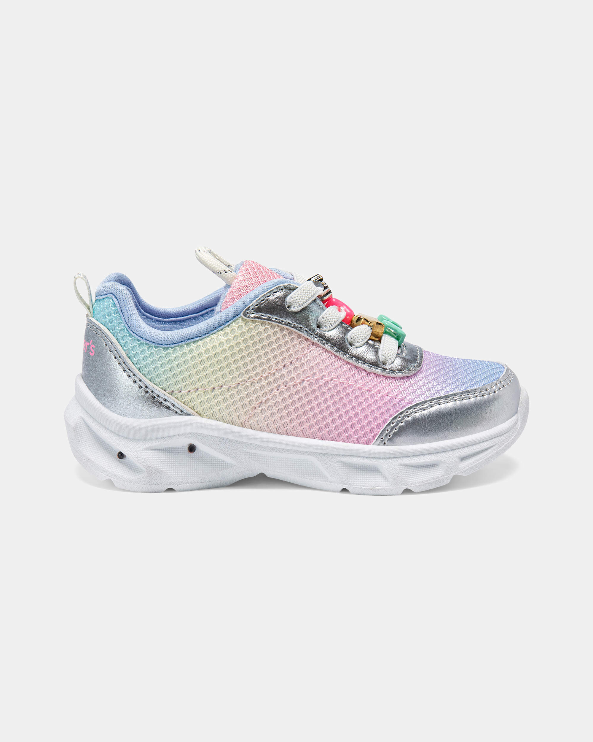 Toddler Girl Metallic Sneakers  - Silver