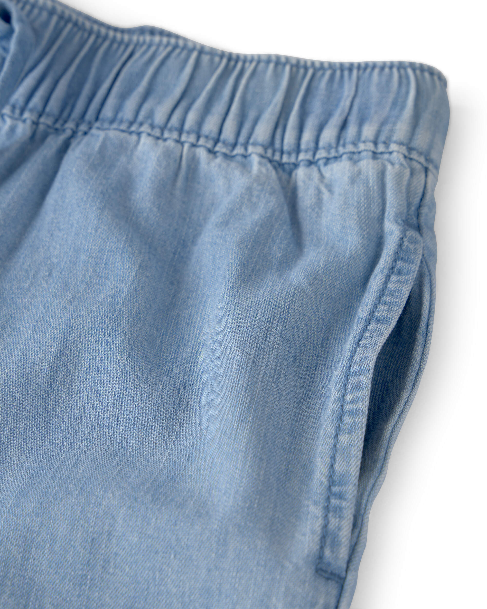 Girls Organic Cotton Chambray Pants