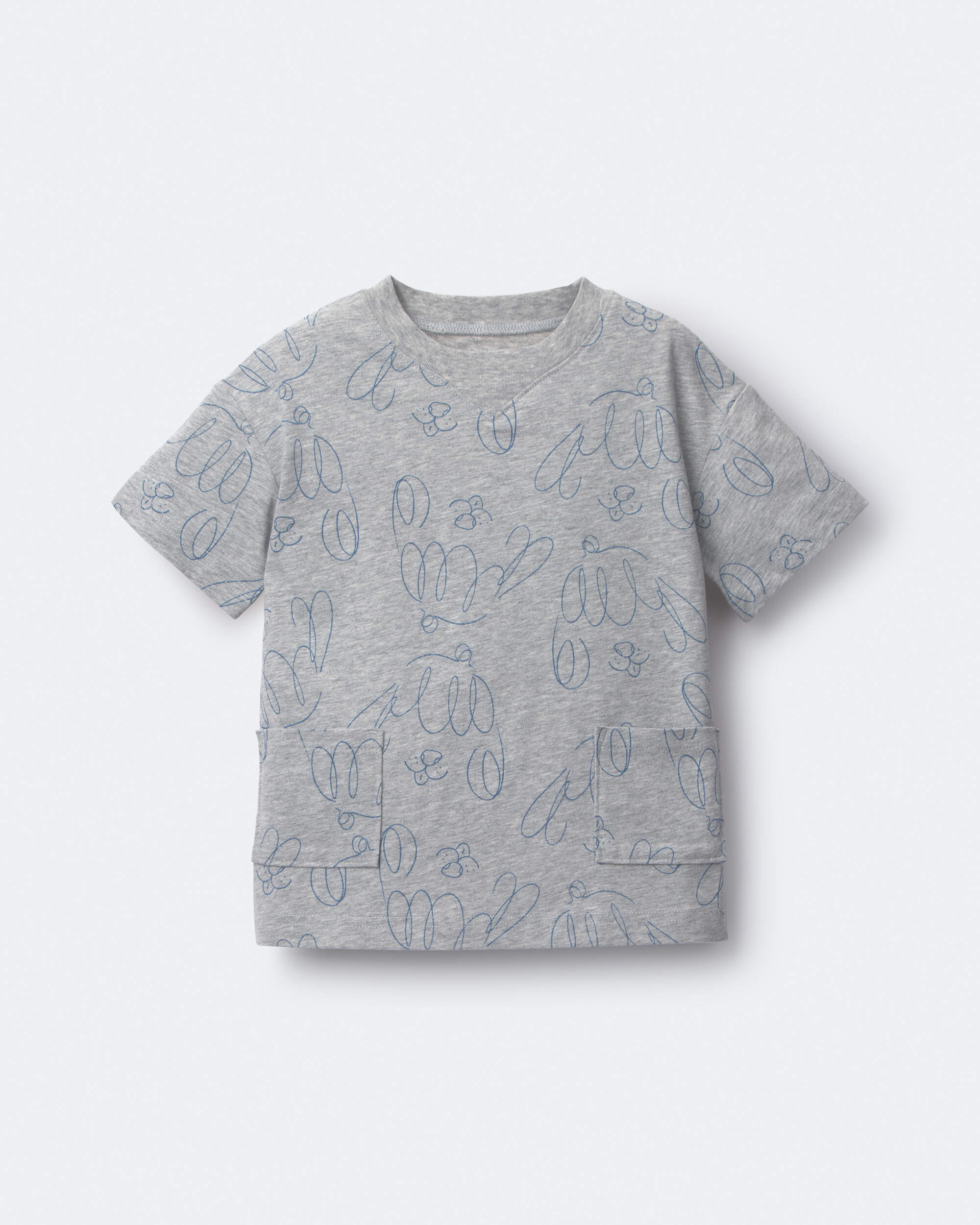 Toddler Otter Pocket Tee - Heather Grey