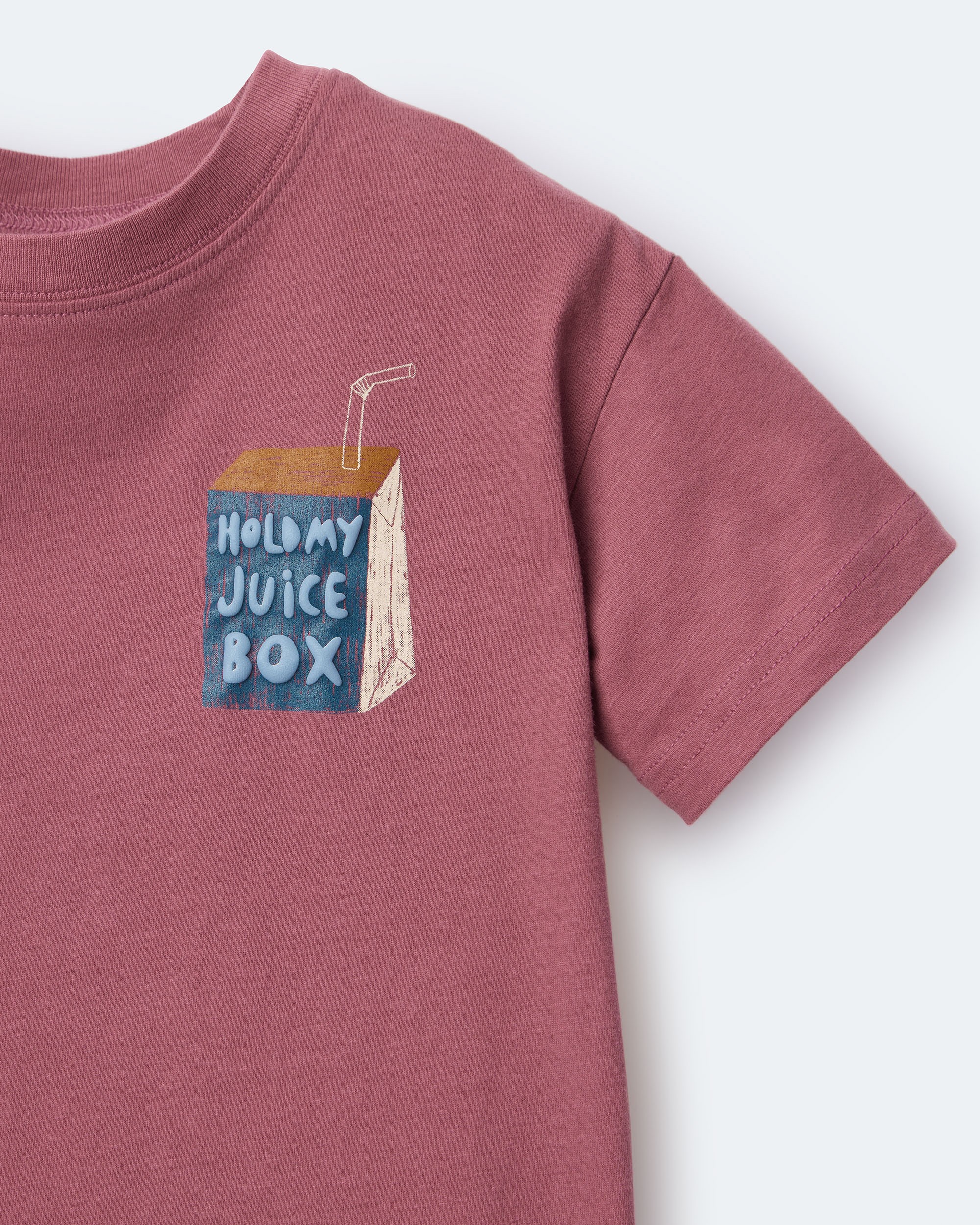 Toddler Hold My Juicebox Short-Sleeve Relaxed Graphic Tee - Burgundy