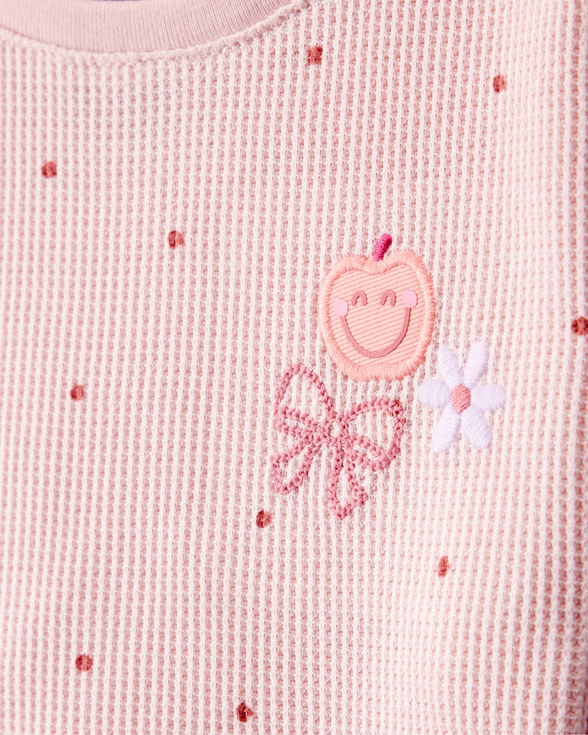 Baby Girl Polka Dot Short-Sleeve Top - Pink