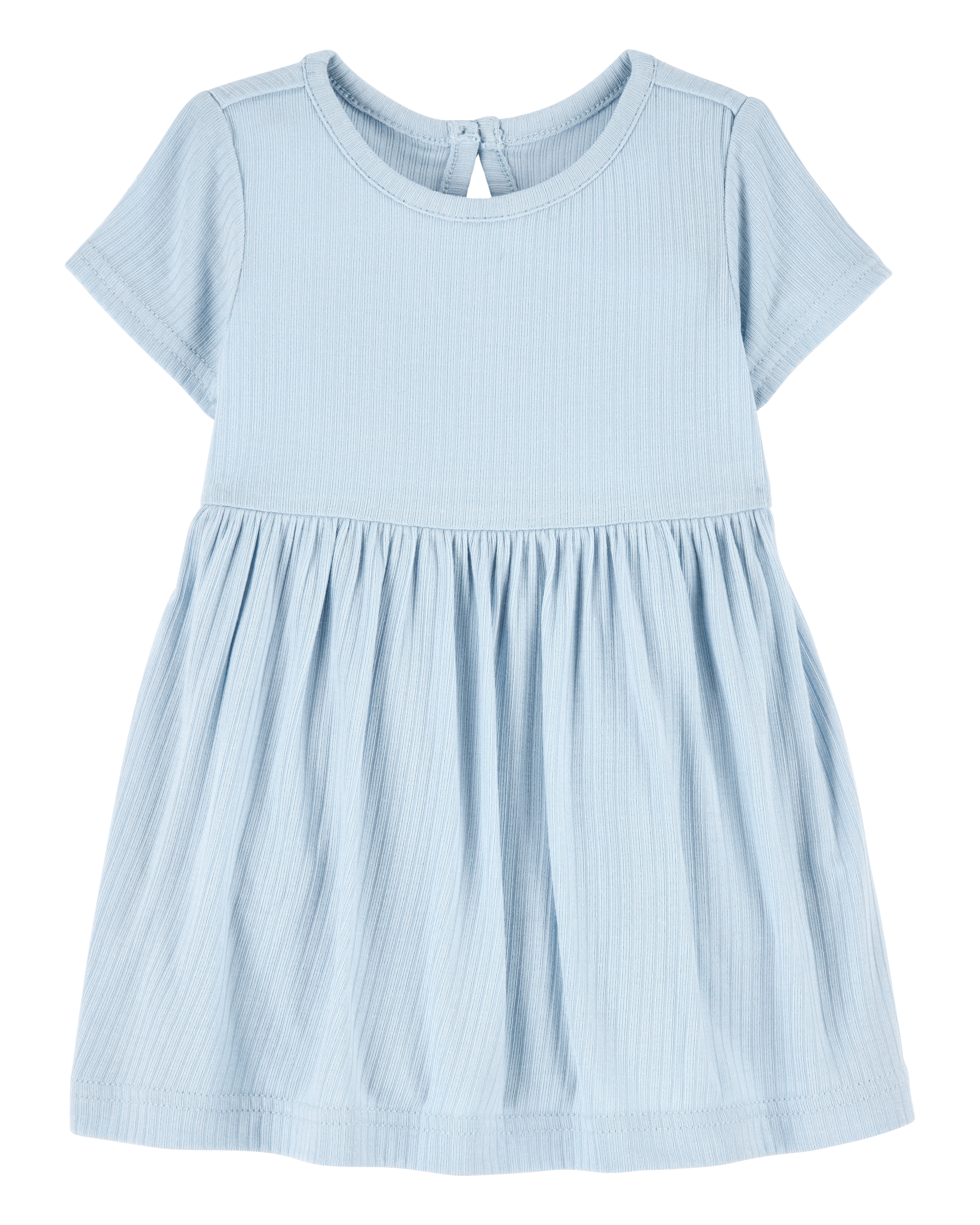 Baby Girl Solid PurelySoft Bodysuit Dress -Blue