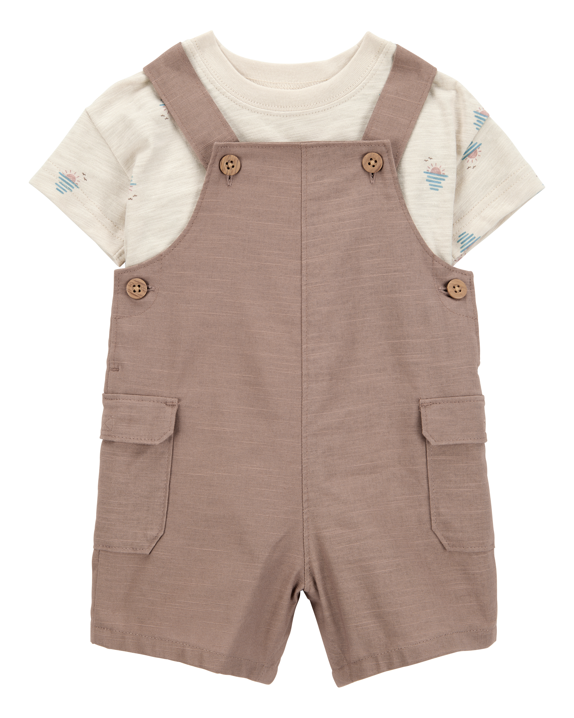 Baby 2-Piece Sunset Tee & Shortall Set