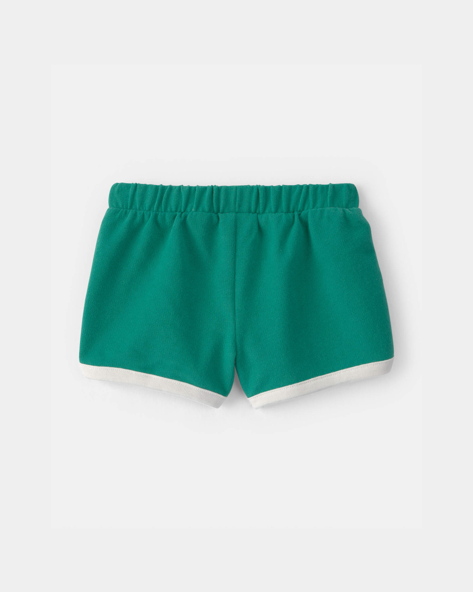 Baby Girl French Terry Athletic Shorts - Green