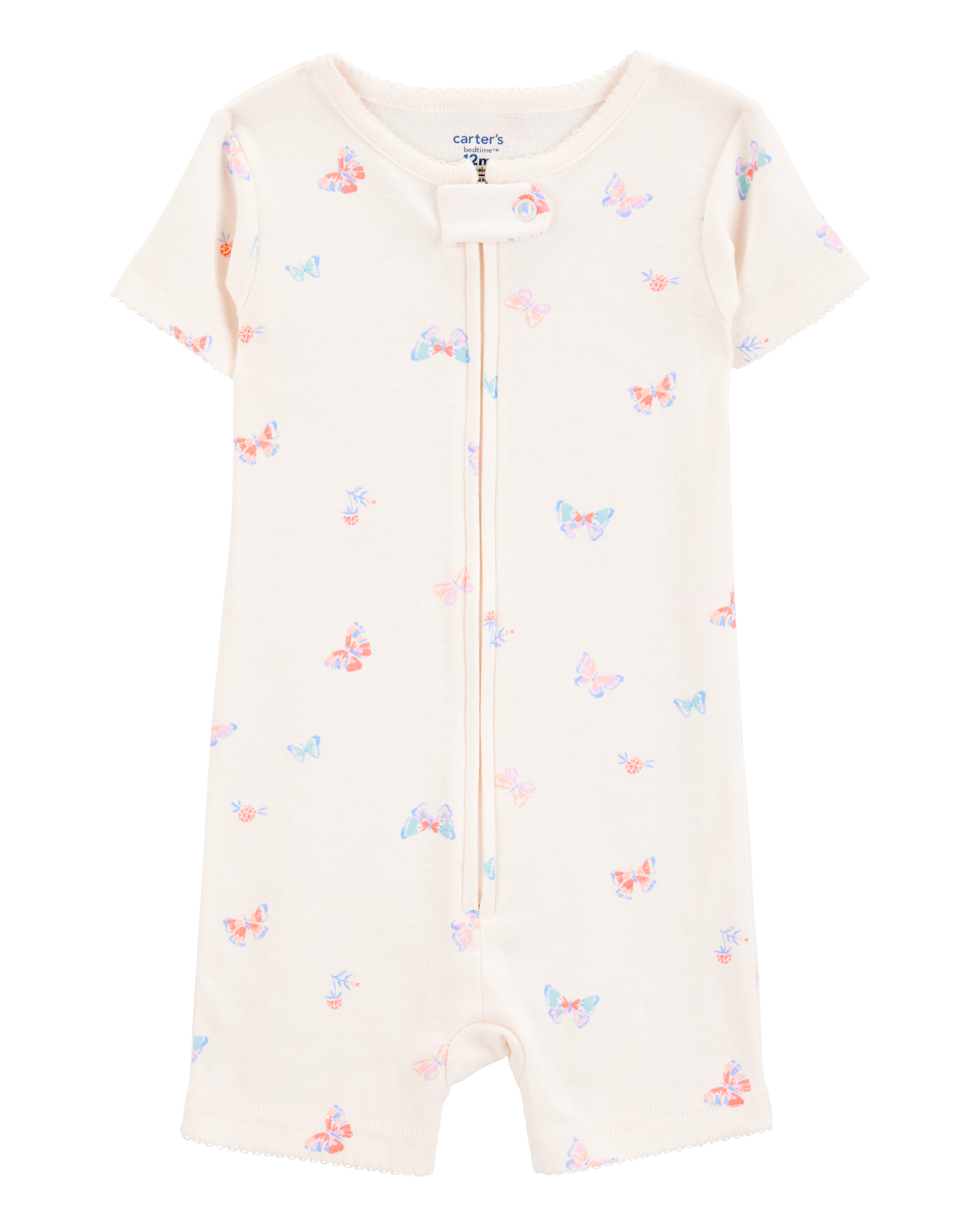 Baby 1-Piece Butterfly 100% Snug Fit Cotton Romper PJs