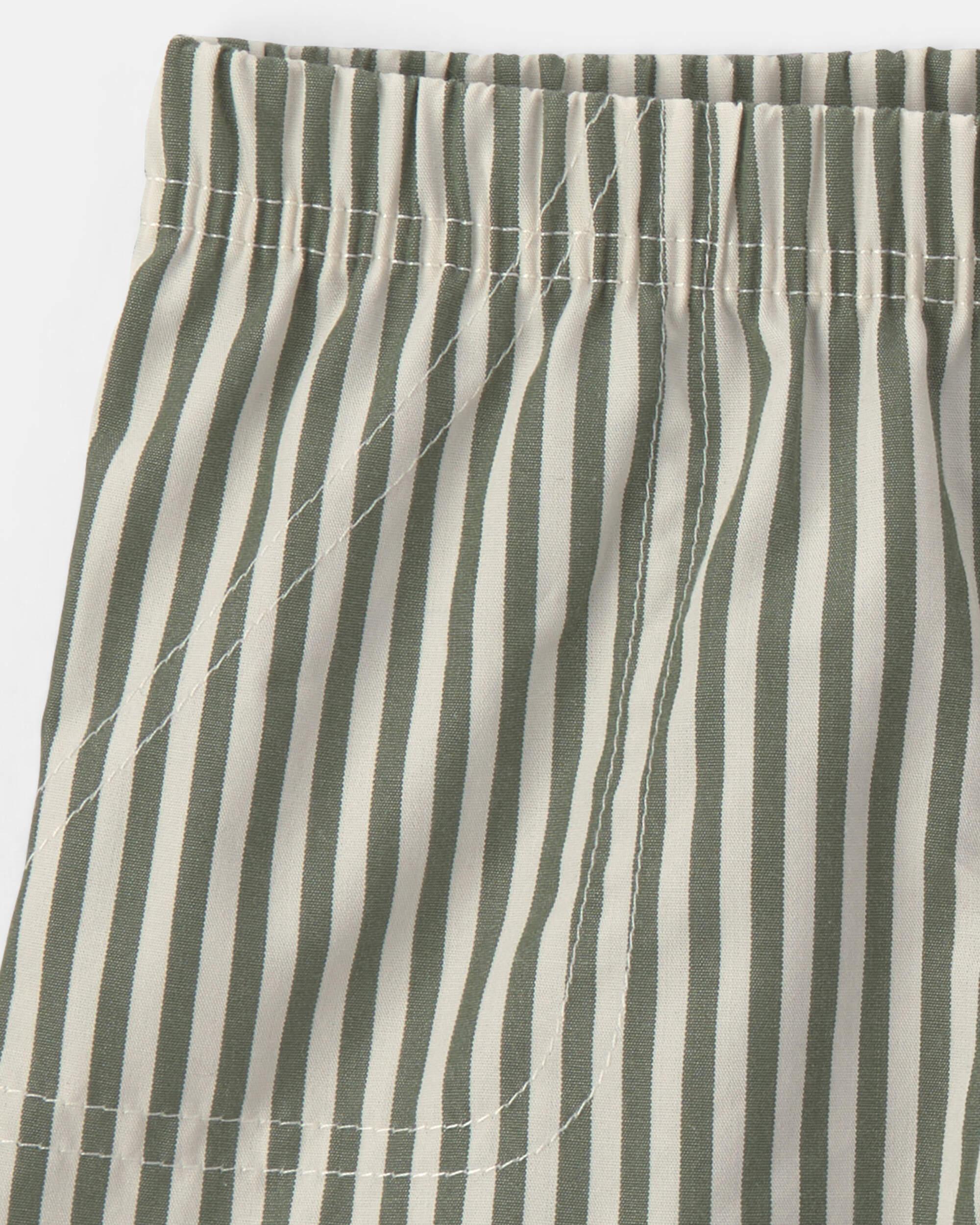 Baby Boy 2-Piece Polo Shirt & Short Set - Cream/Green