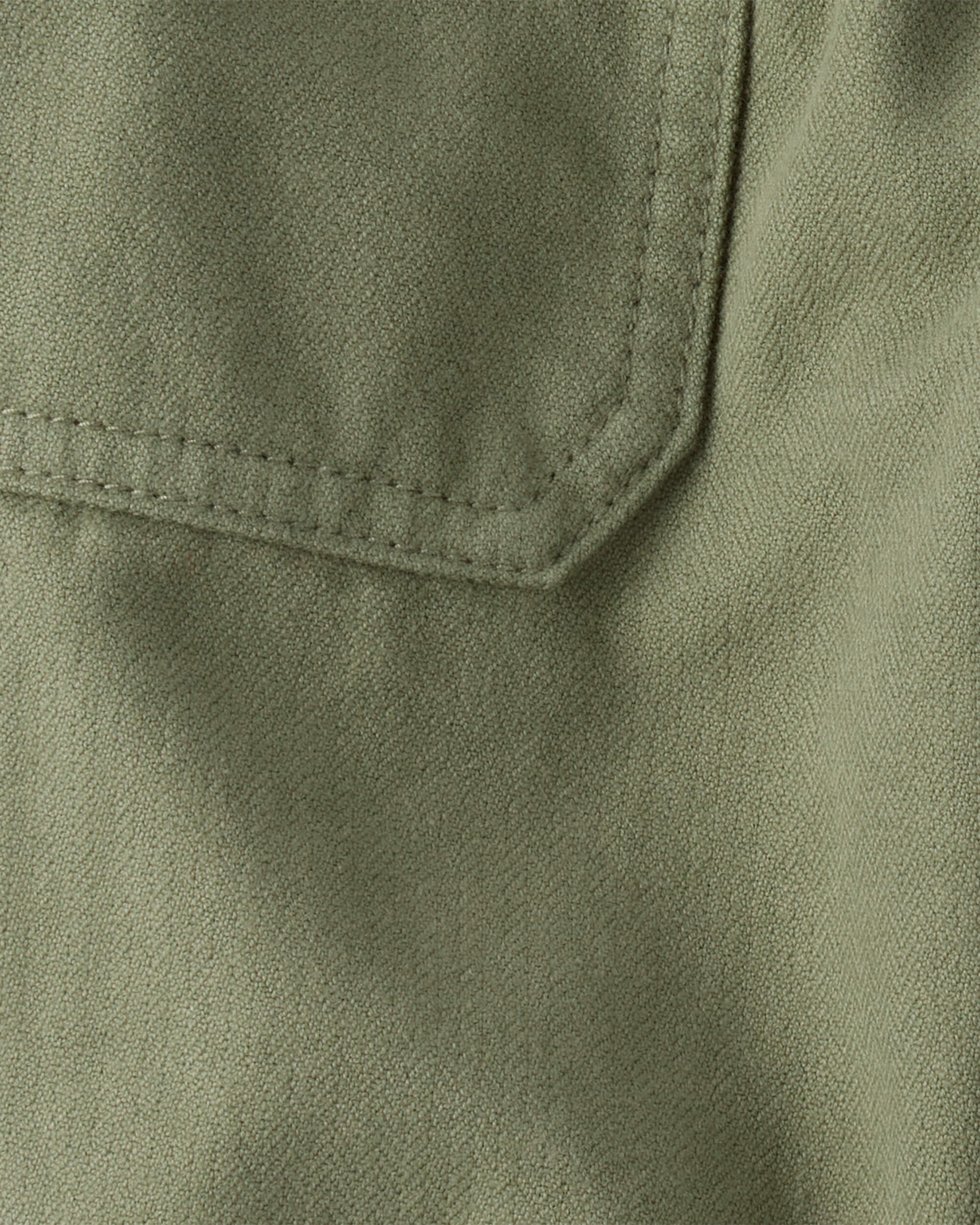 Baby Boy  Herringbone Woven Pull-On Jogger - Green