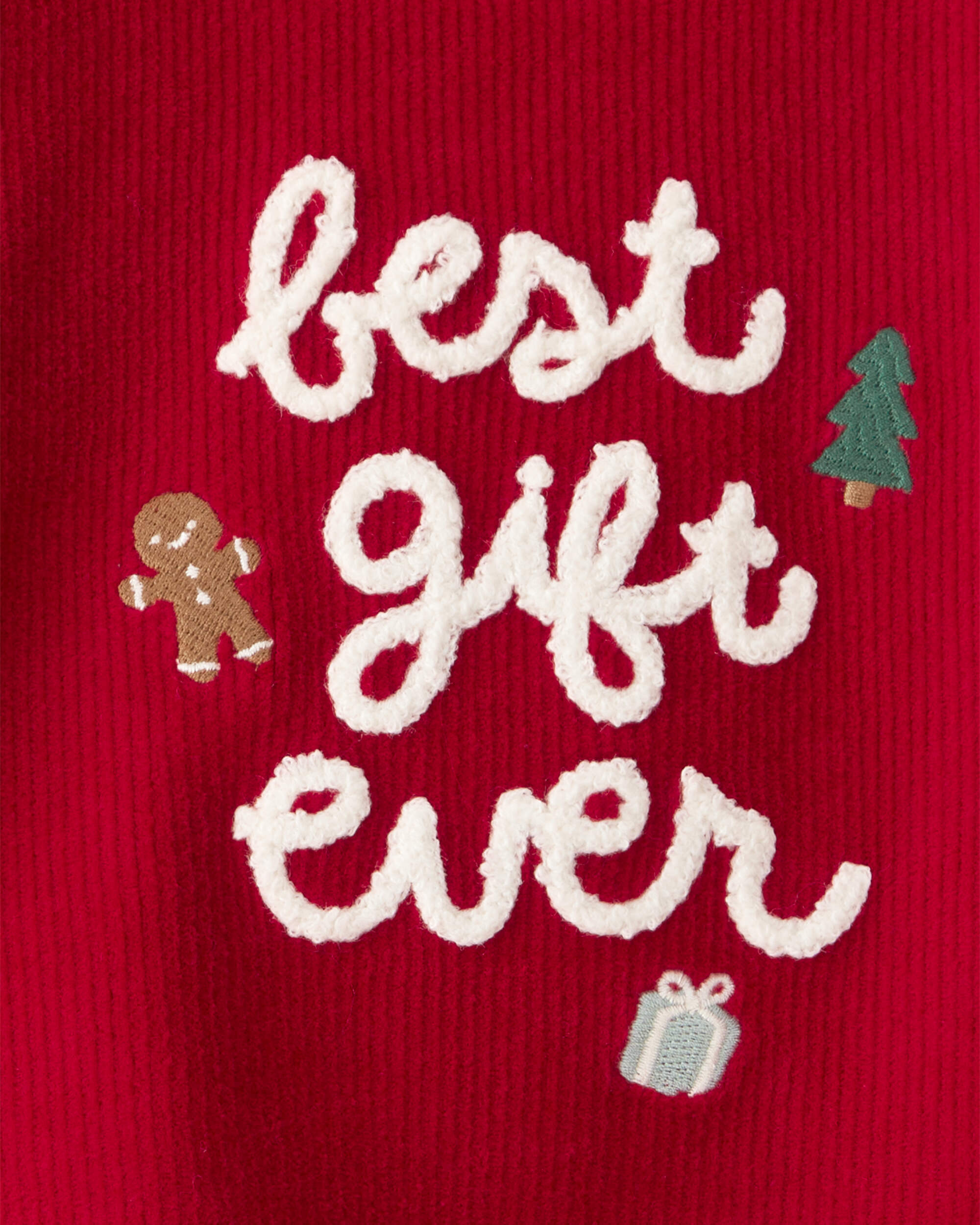 Baby 2-Piece Best Gift Ever Holiday Sweater & Pant Set - Red