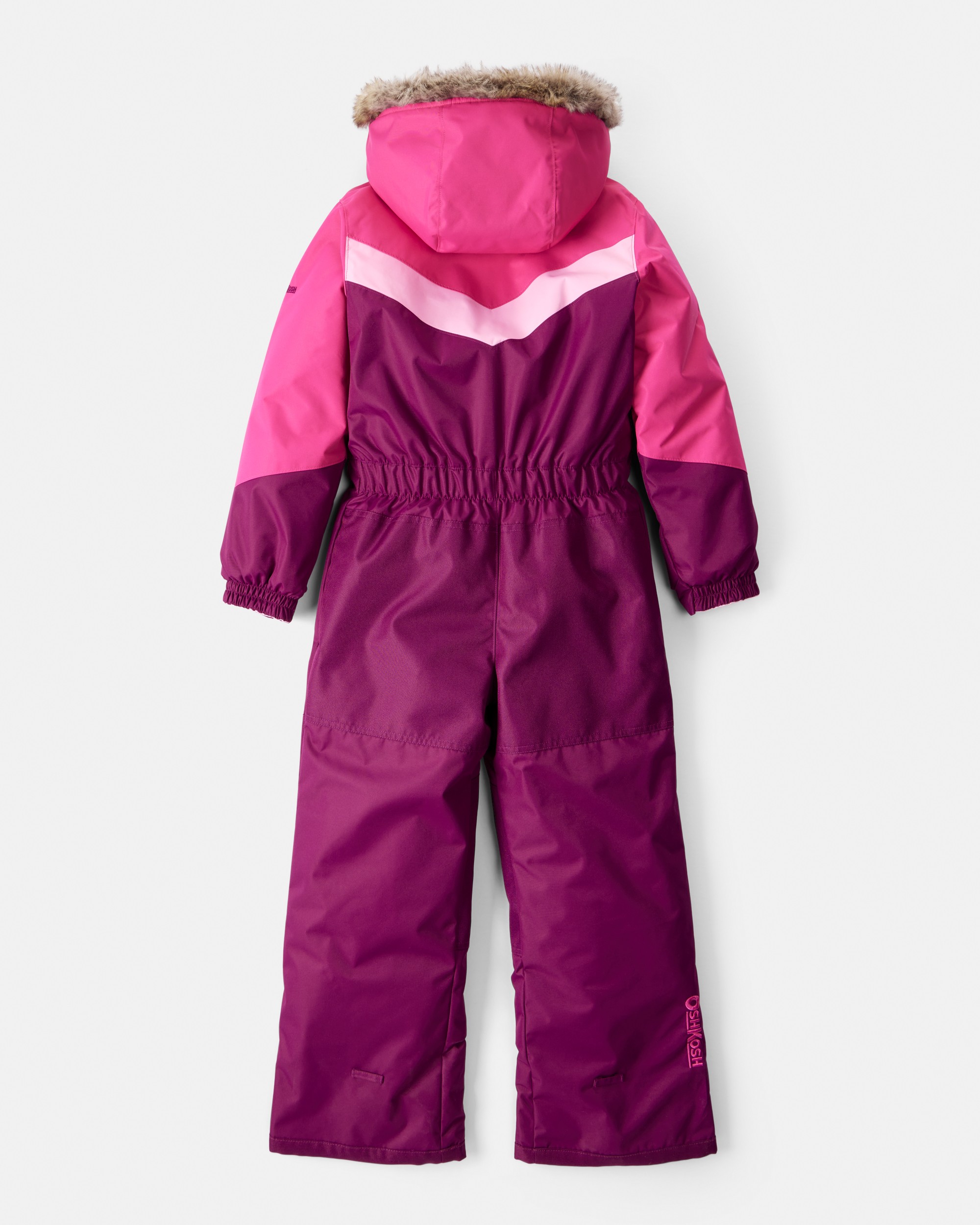 Girls 1-Piece Taslan Retro Snowsuit - Fuschia | Carter's