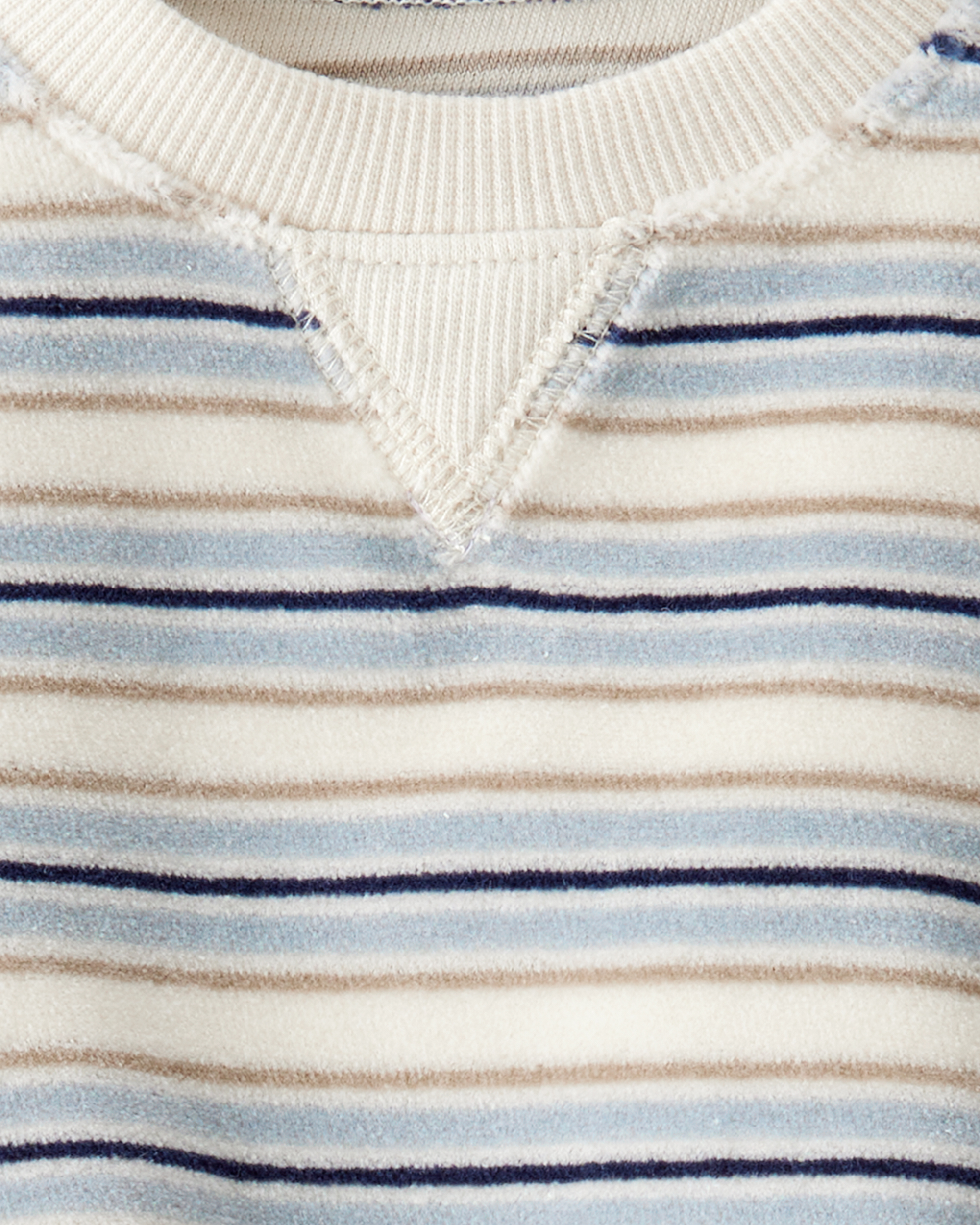 Baby 2-Piece Organic Cotton Velour Set Stripes