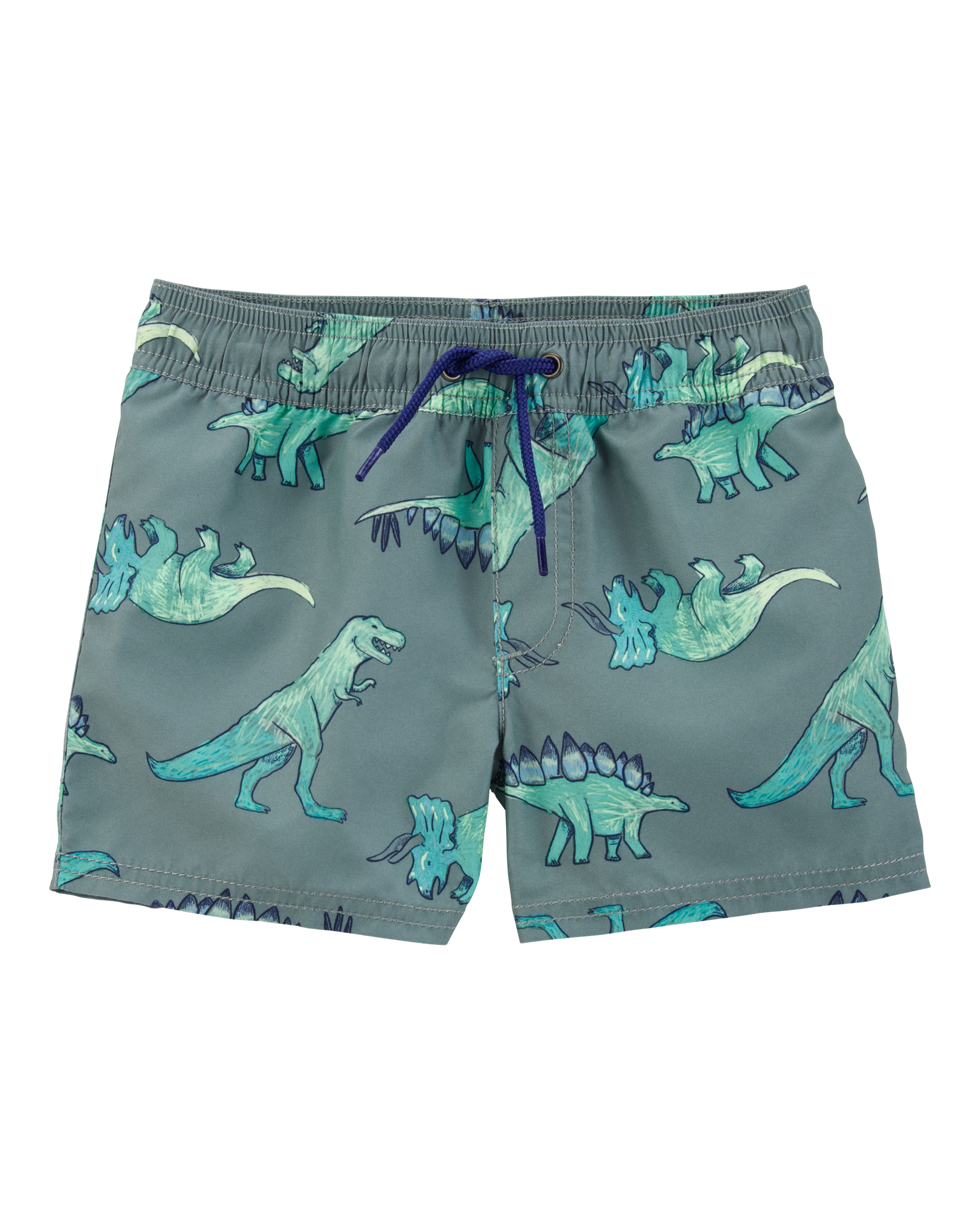 Toddler Boy Dinosaur Swim Trunks - Green