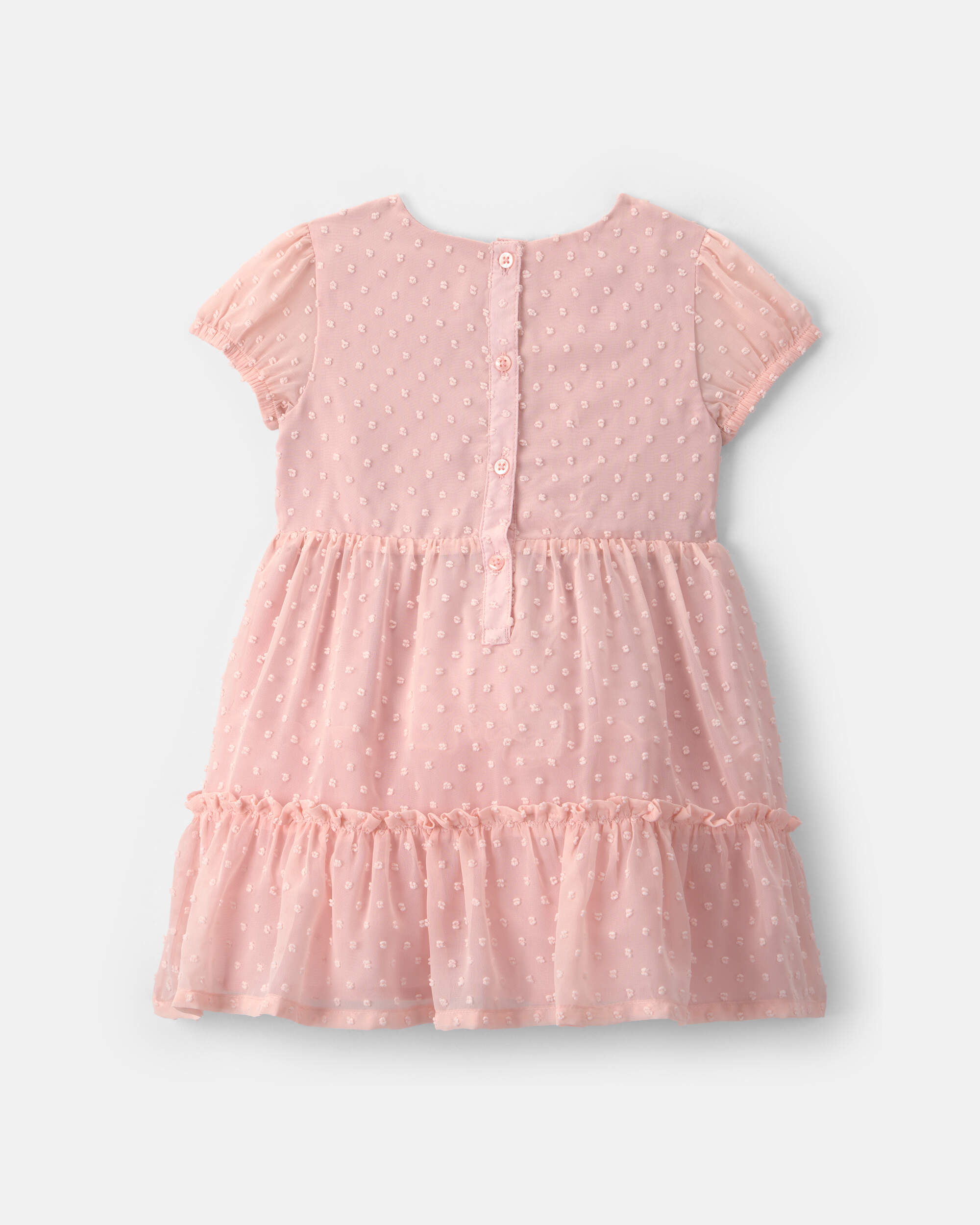 Toddler Girl Swiss Dot Occasion Dress - Pink