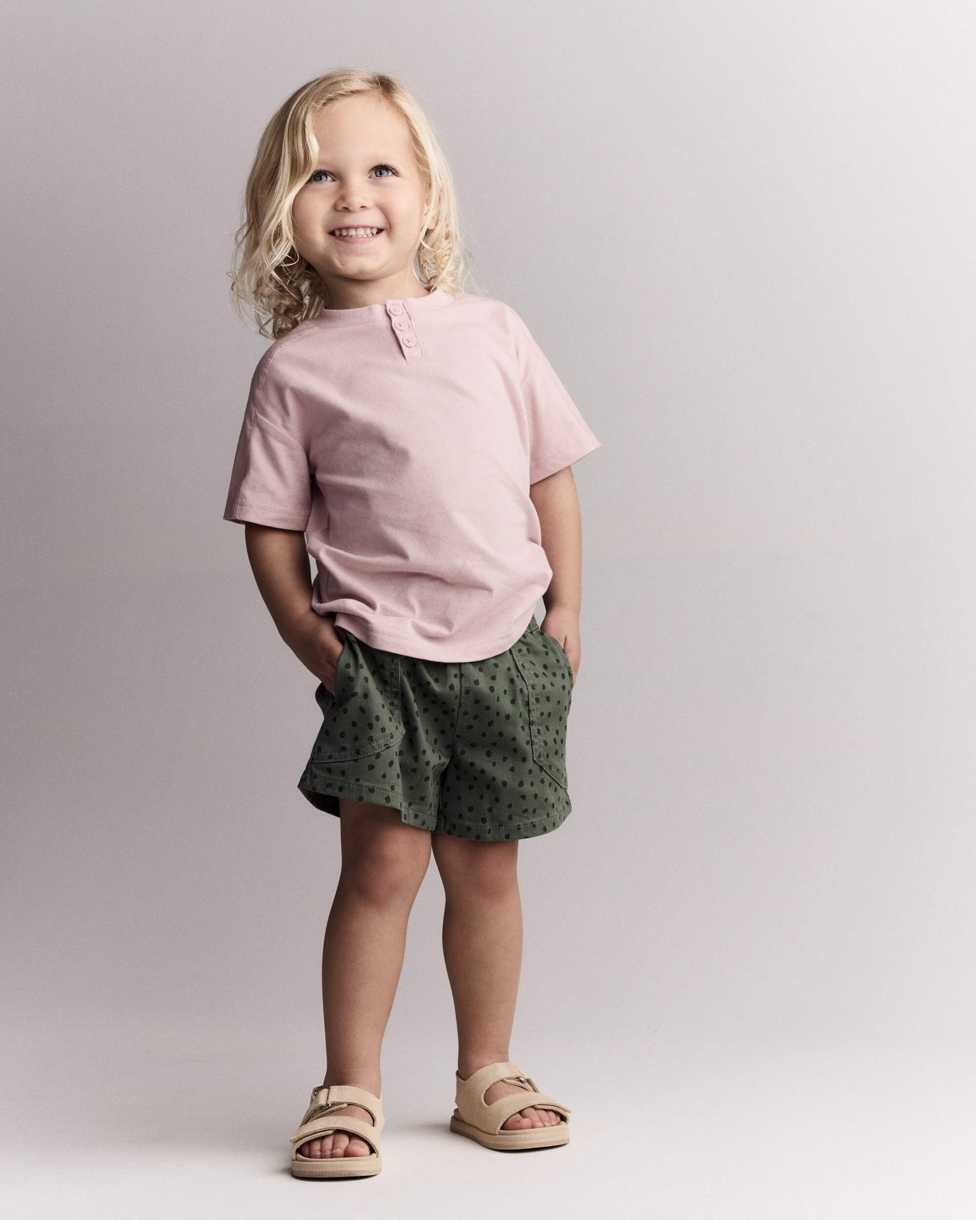 Toddler Henley Tee - Rose