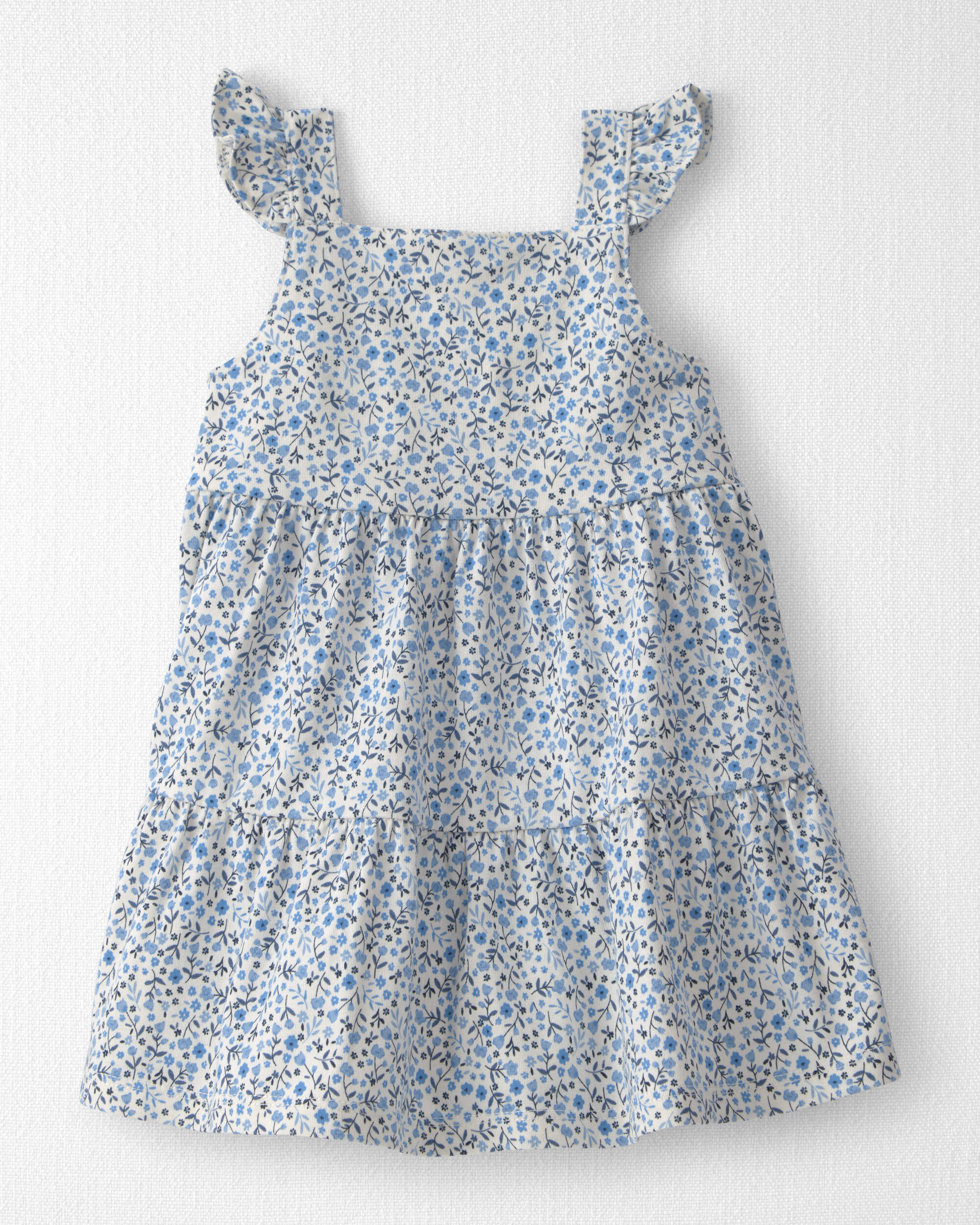 Baby Girl Organic Cotton Tiered Dress Meadow Bloom