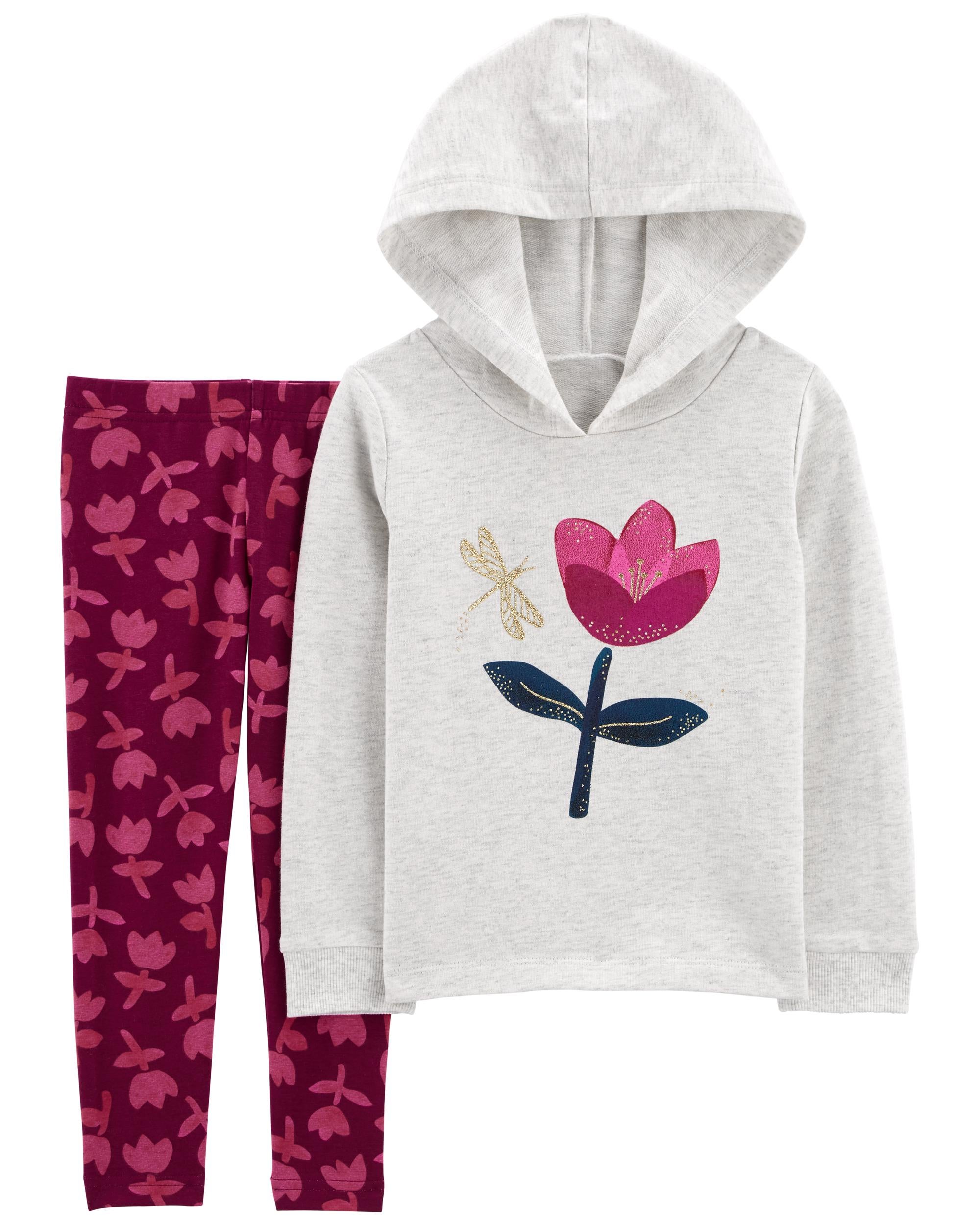 Multi 2-Piece Hooded Jersey Tee & Legging Set