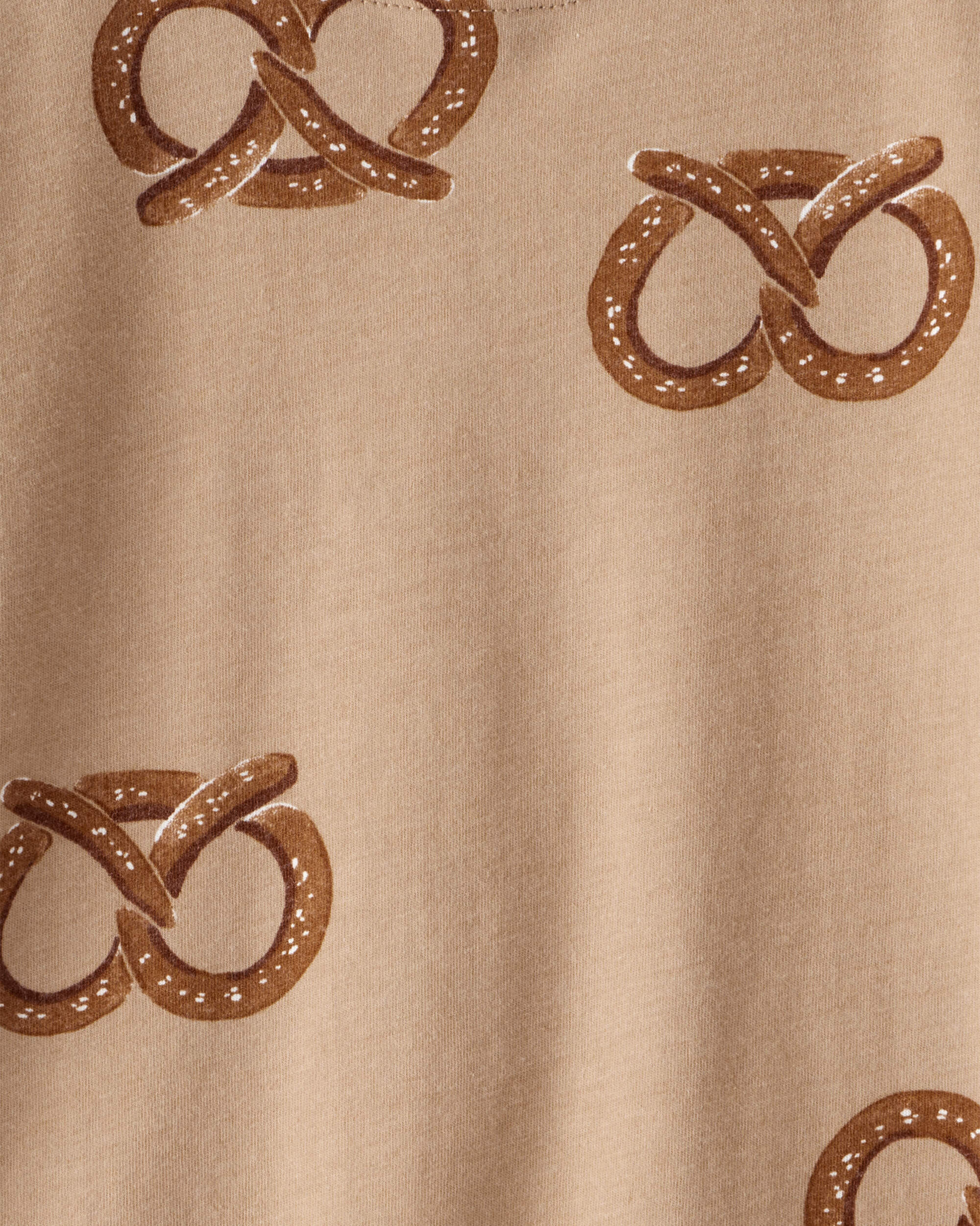 Toddler Boy Pretzel Print Long-Sleeve Tee - Brown