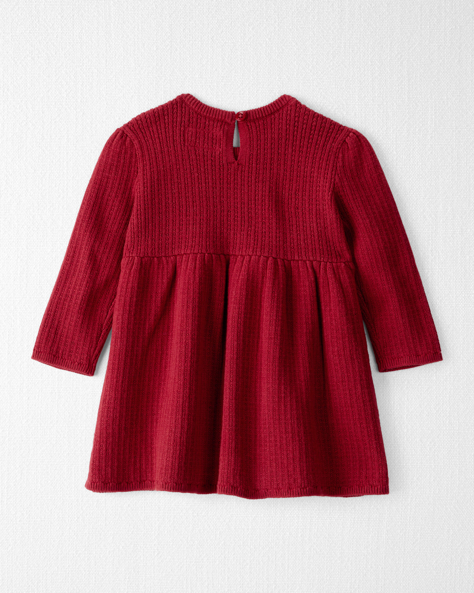Baby Girl Organic Cotton Sweater Knit Dress