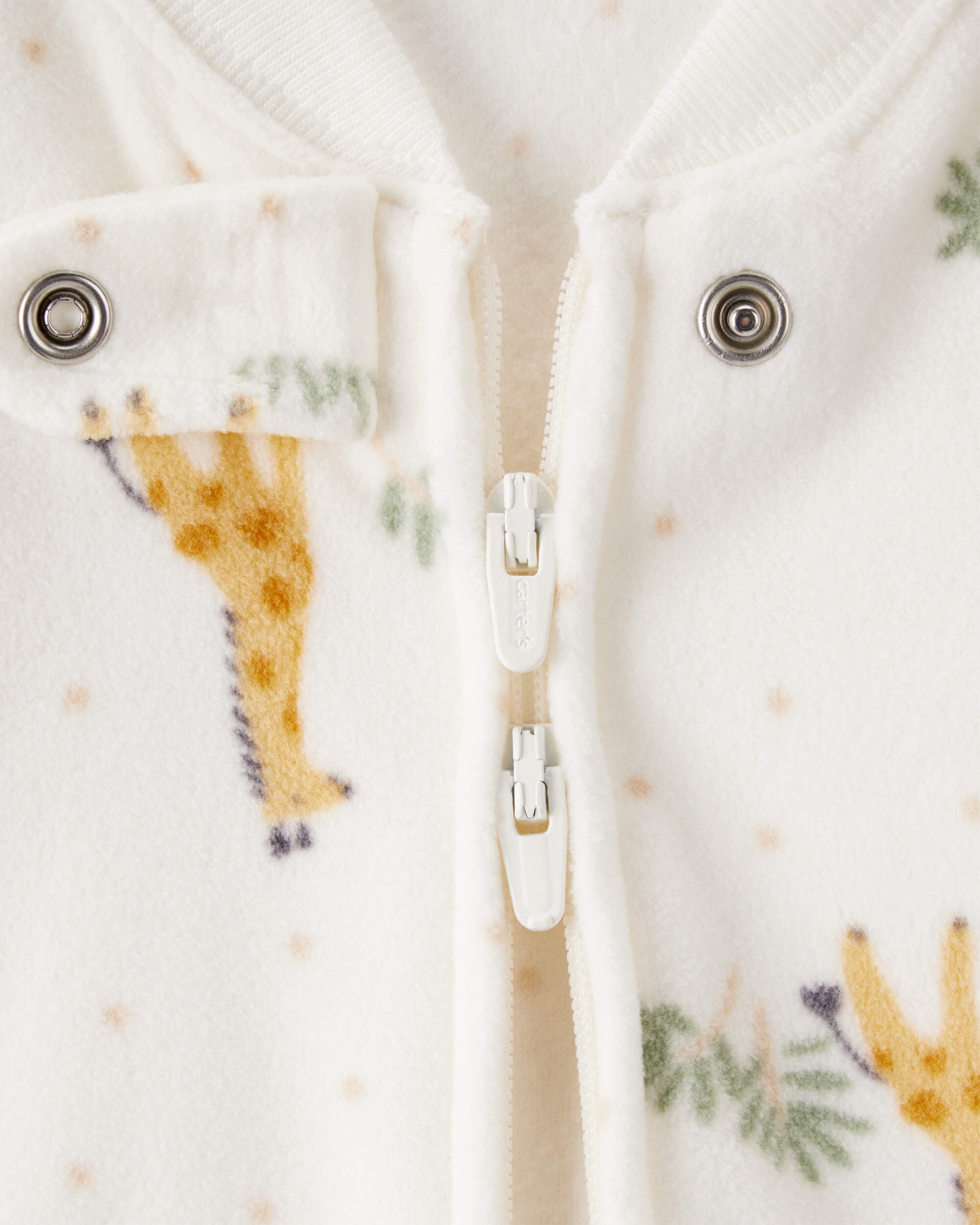 Baby Giraffe Print Long-Sleeve Wearable Blanket - White