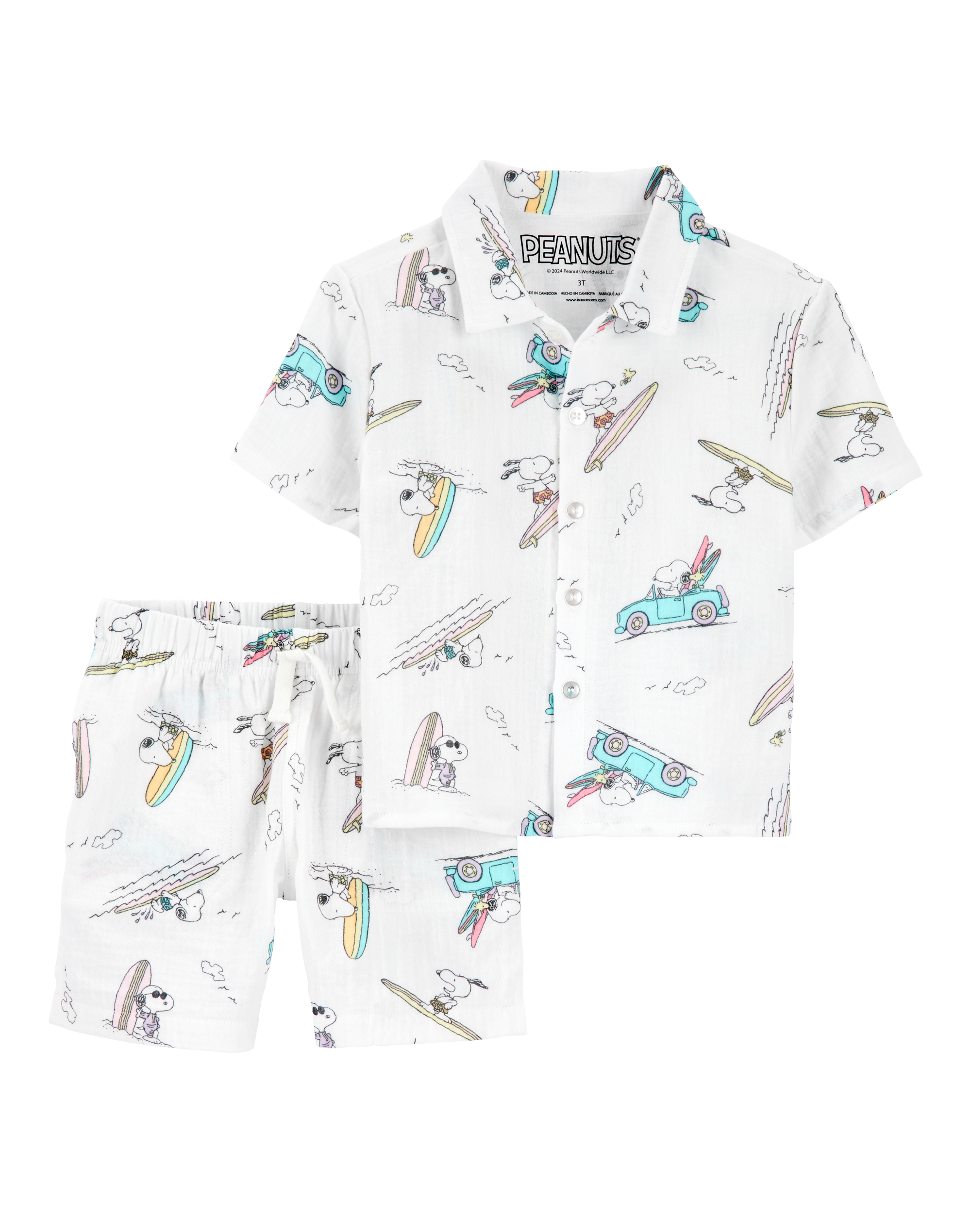 Toddler Snoopy 2-Piece Gauze Outfit Set