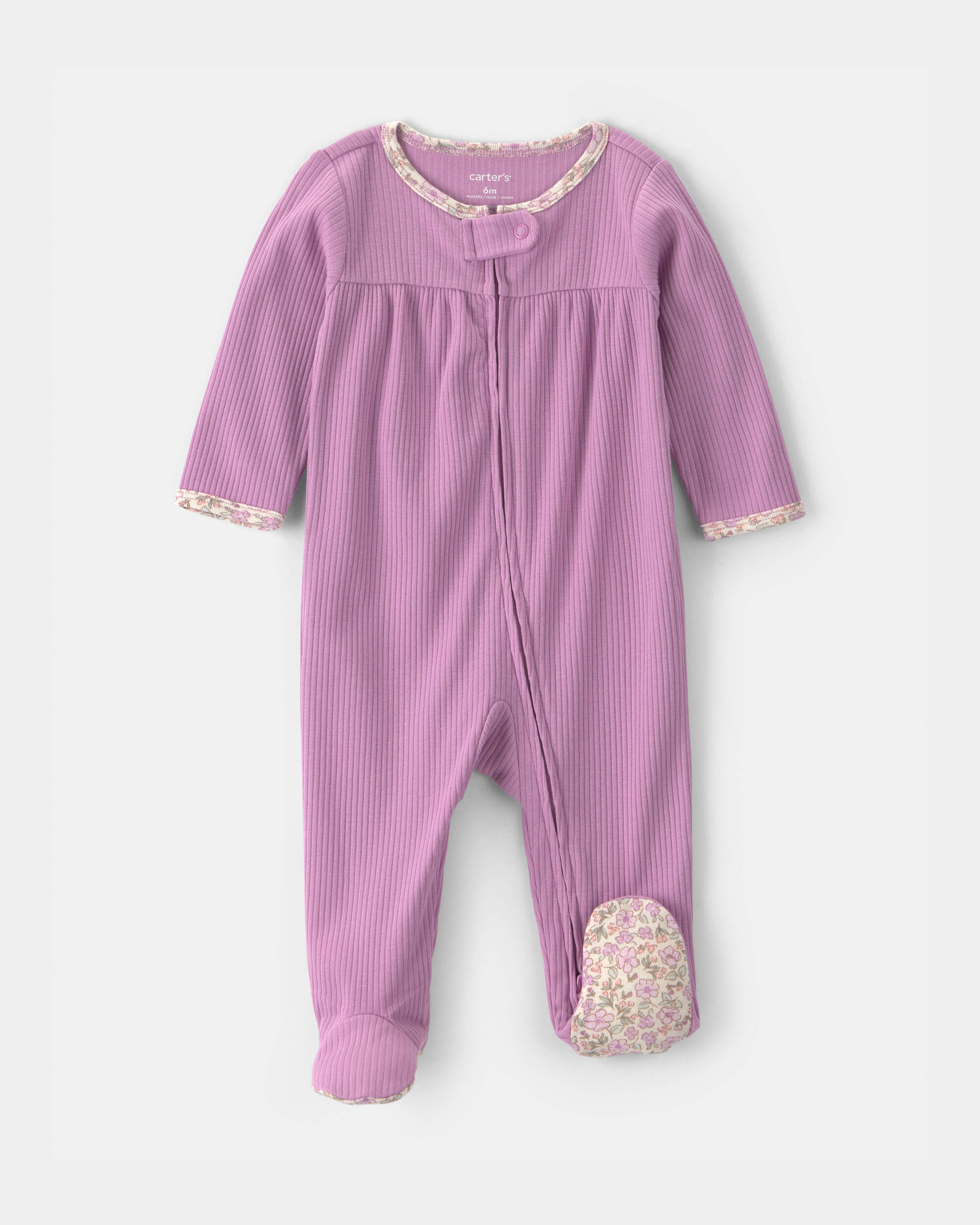 Baby Girl Floral Snug Fit Sleeper - Pink