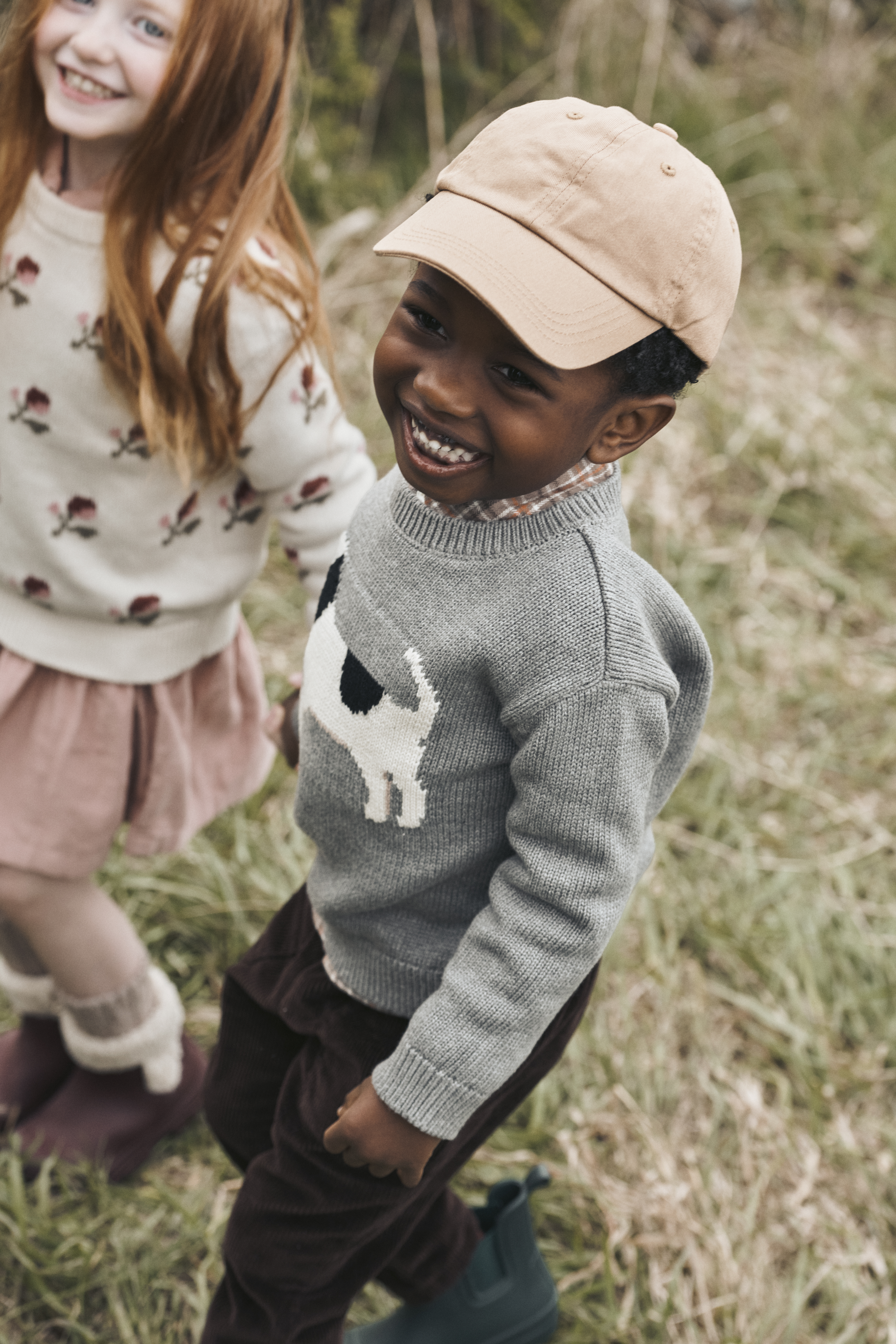 Toddler Organic Cotton Dog Sweater Knit Pullover