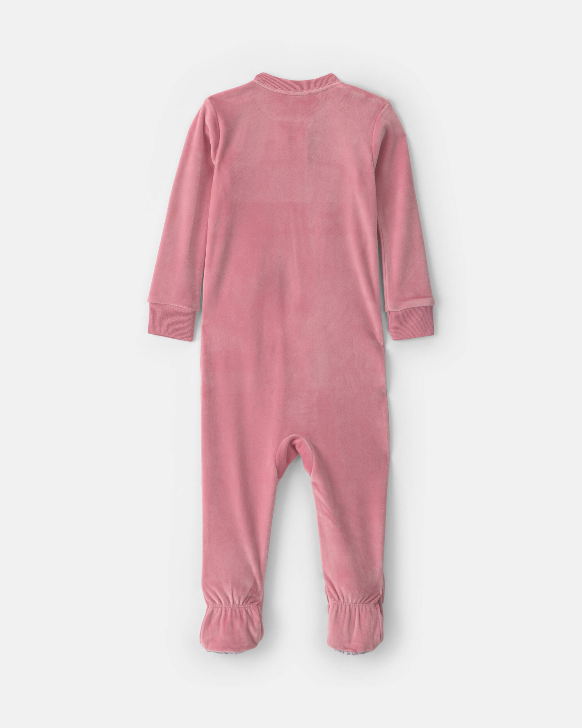 Baby Girl 1-Piece Icon 2-Way Zip DreamPlush Snug Fit Footed Pyjama - Pink