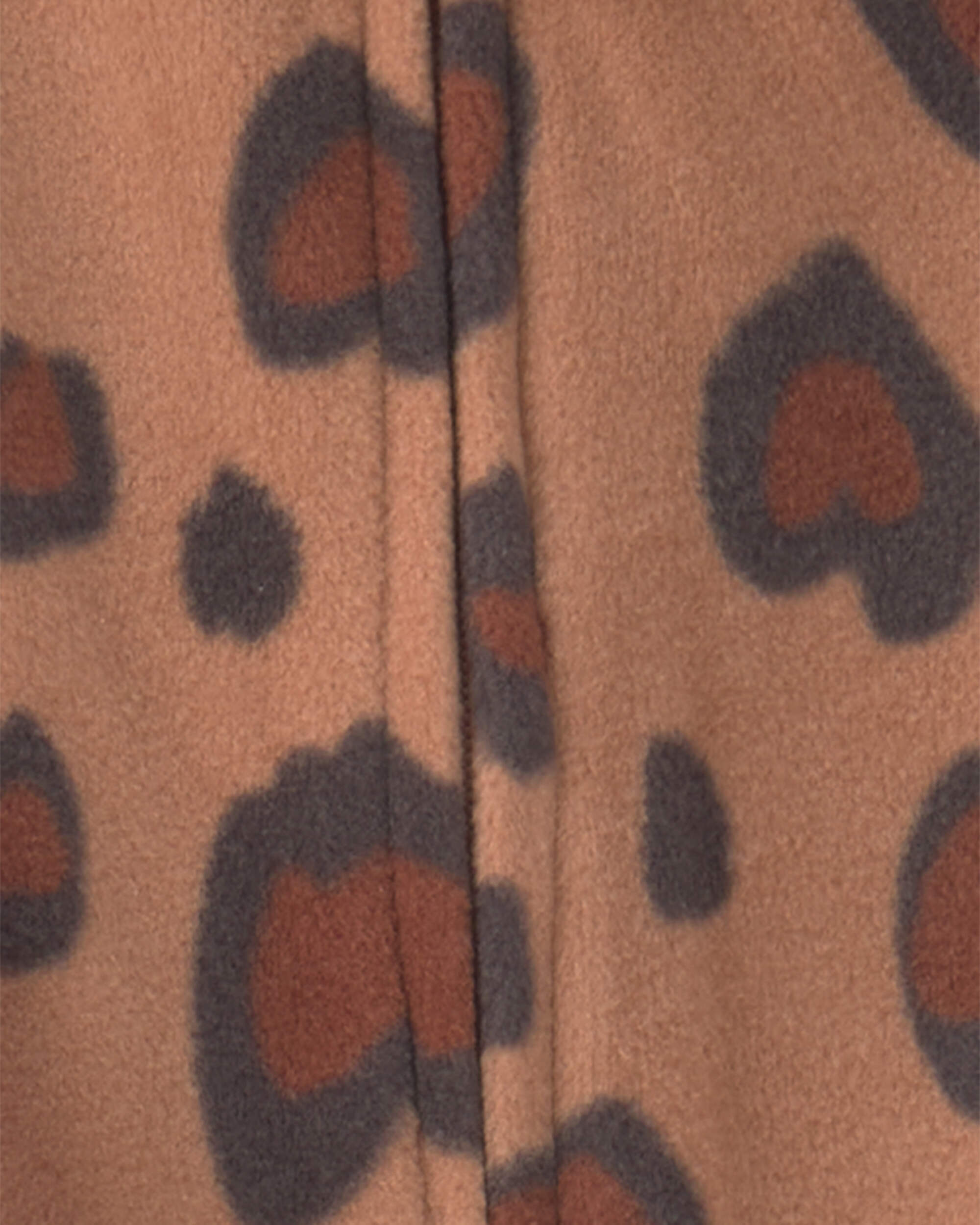 Baby Girl 2-Pack Leopard Fleece 2-Way Zip Sleep & Play Pyjamas - Pink/Brown